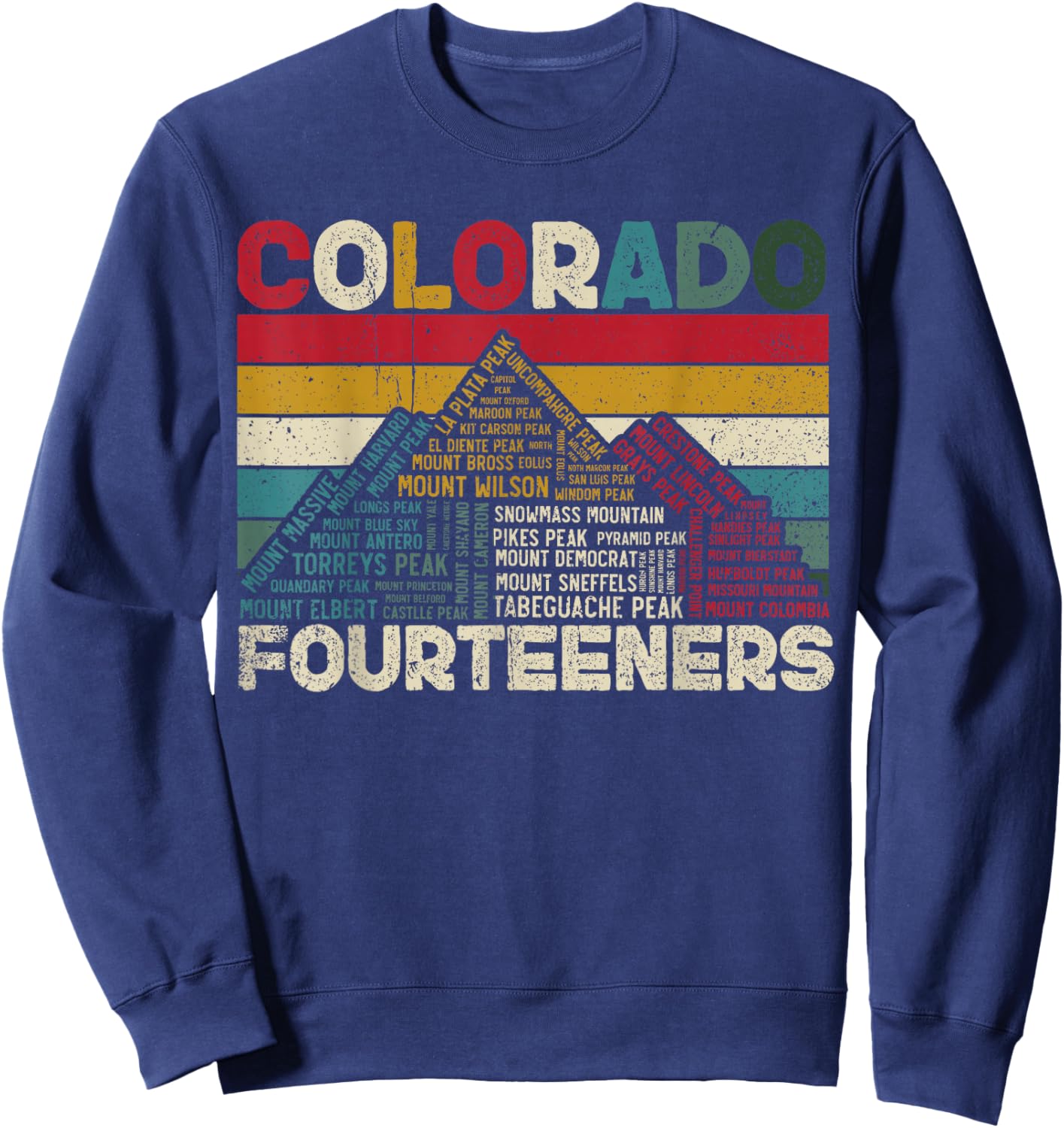 Colorado 14ers - Fourteeners - Rocky Mountain State Hiker Sweatshirt - Sweatshirt | Navy