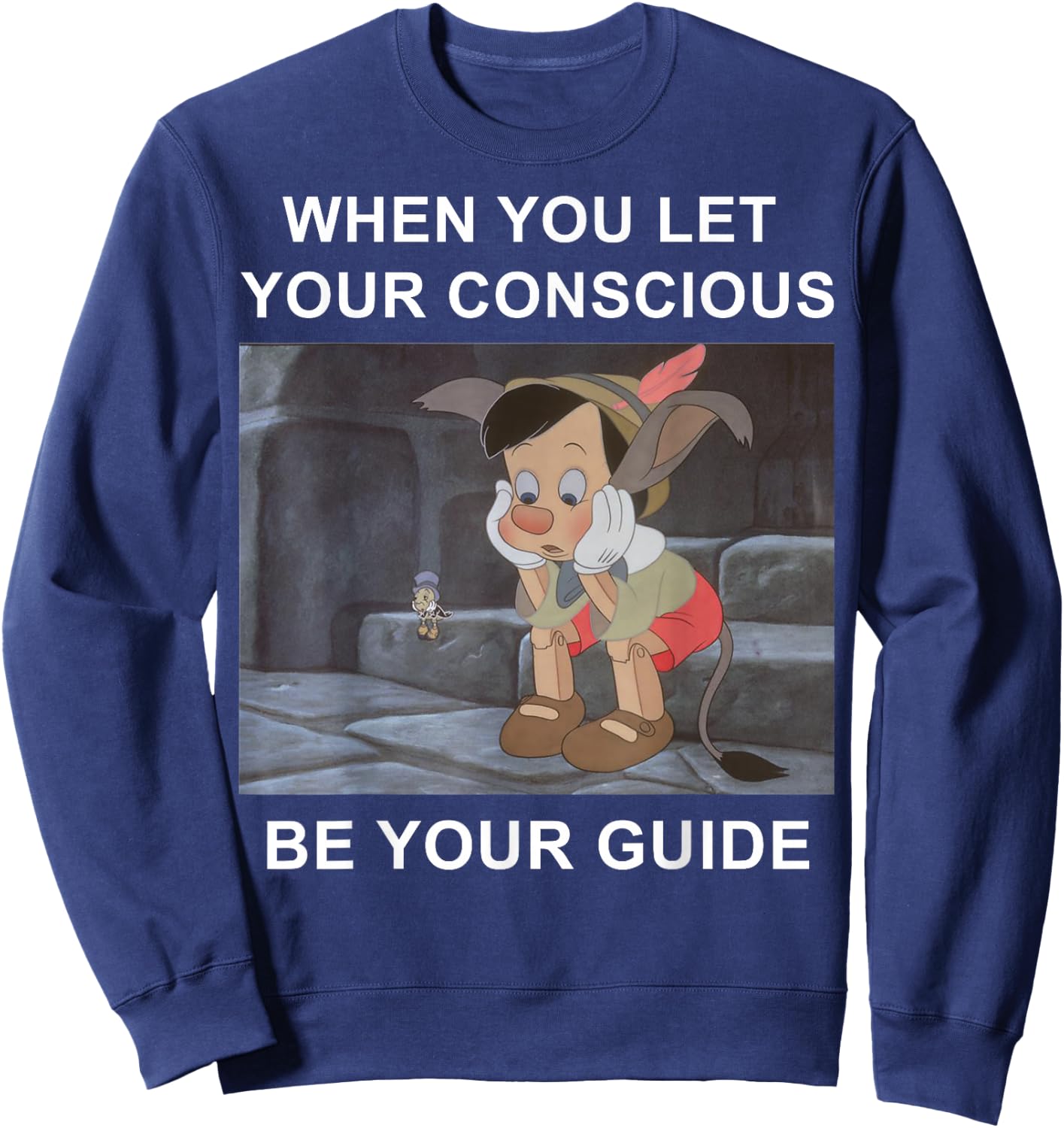 Disney Pinocchio When You Let Your Conscious Be Your Guide Sweatshirt - Sweatshirt | Navy