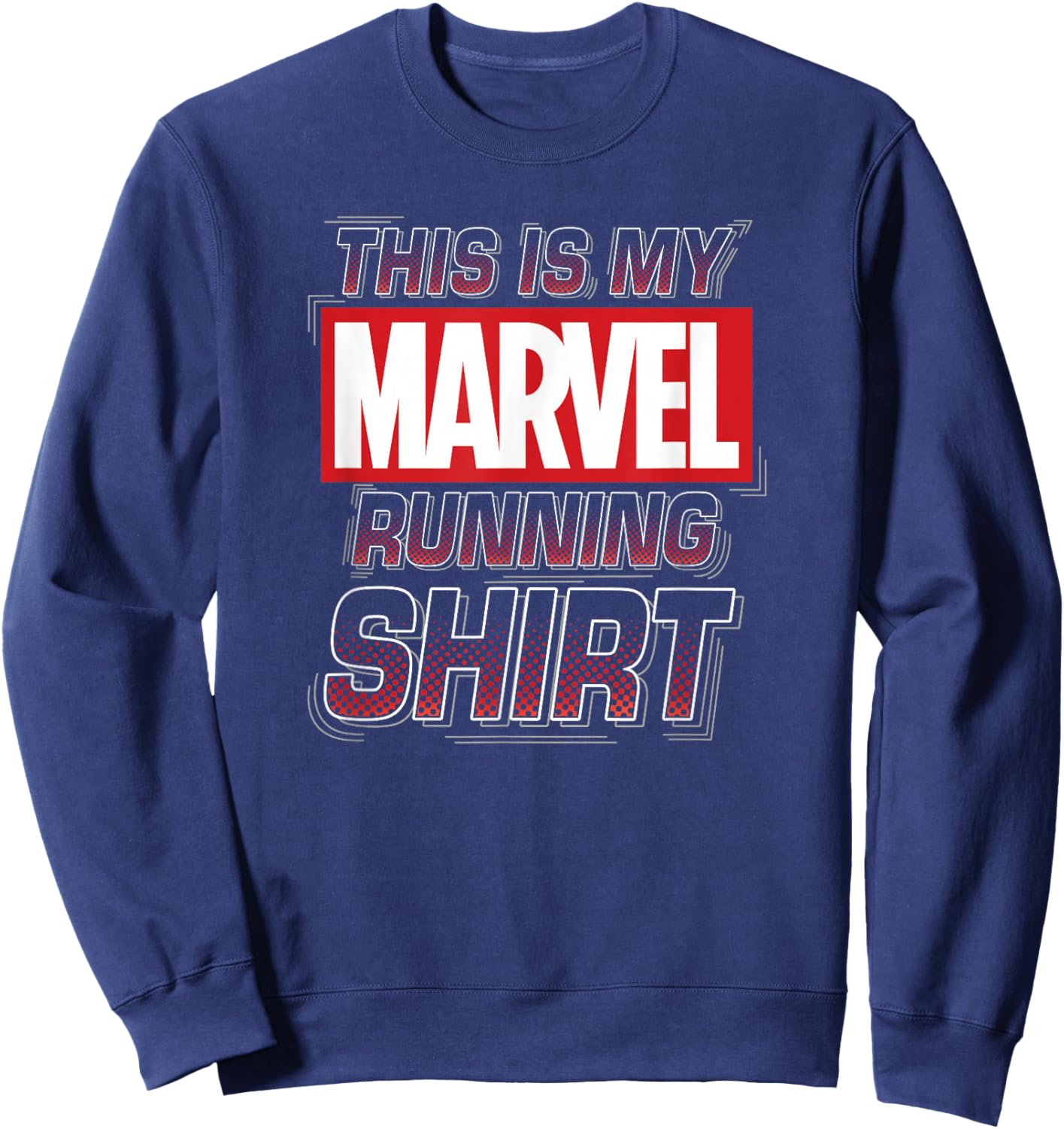 Marvel This Is My Marvel Running Shirt Sweatshirt - Sweatshirt | Navy
