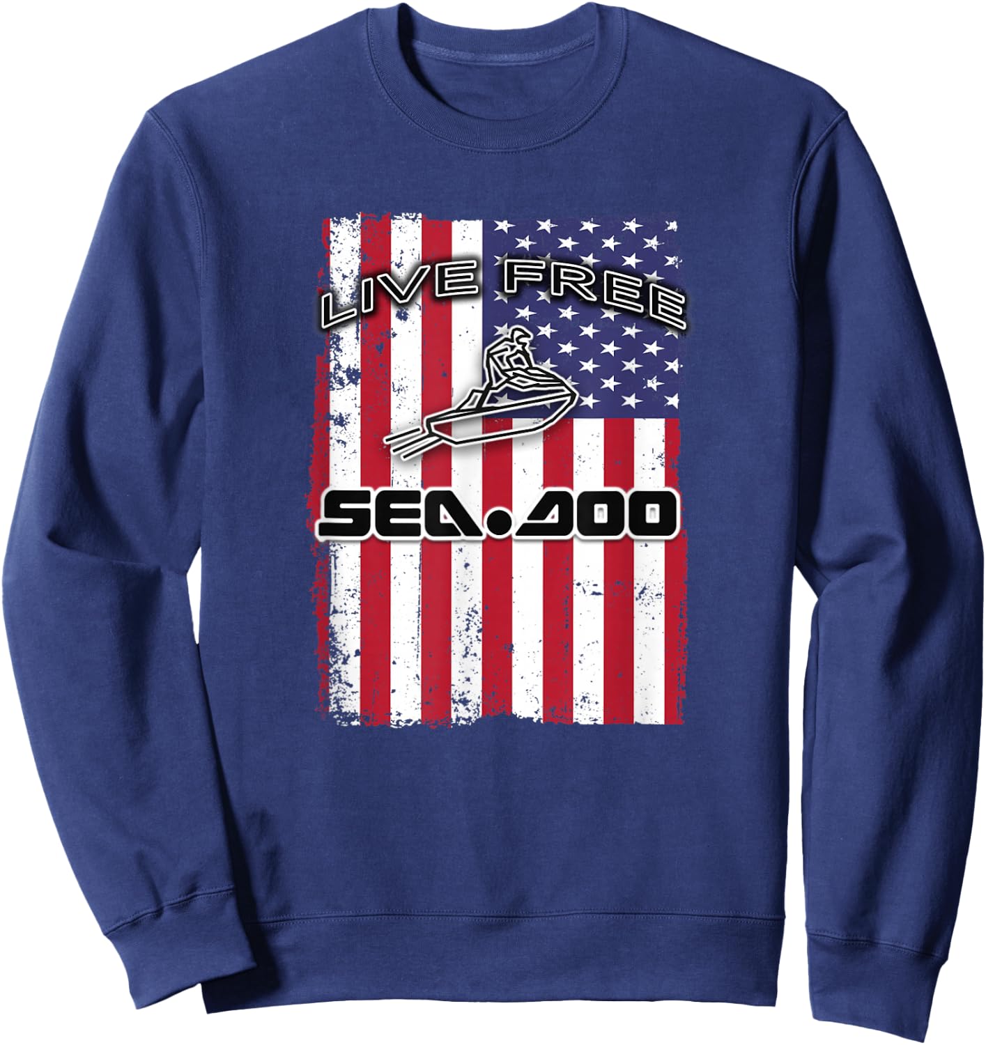 Big Wave - Seadoo American Live Free Sweatshirt - Sweatshirt | Navy