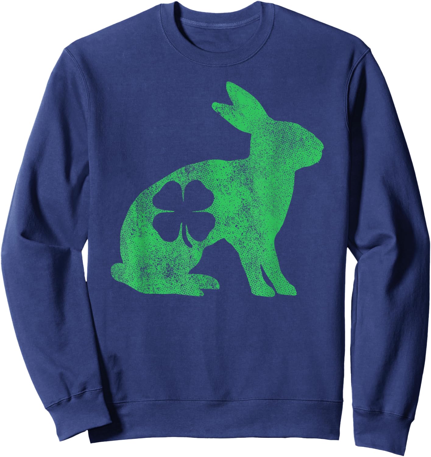 St. Patrick's Day Rabbit Bunny Irish Green Shamrock Gift Sweatshirt - Sweatshirt | Navy