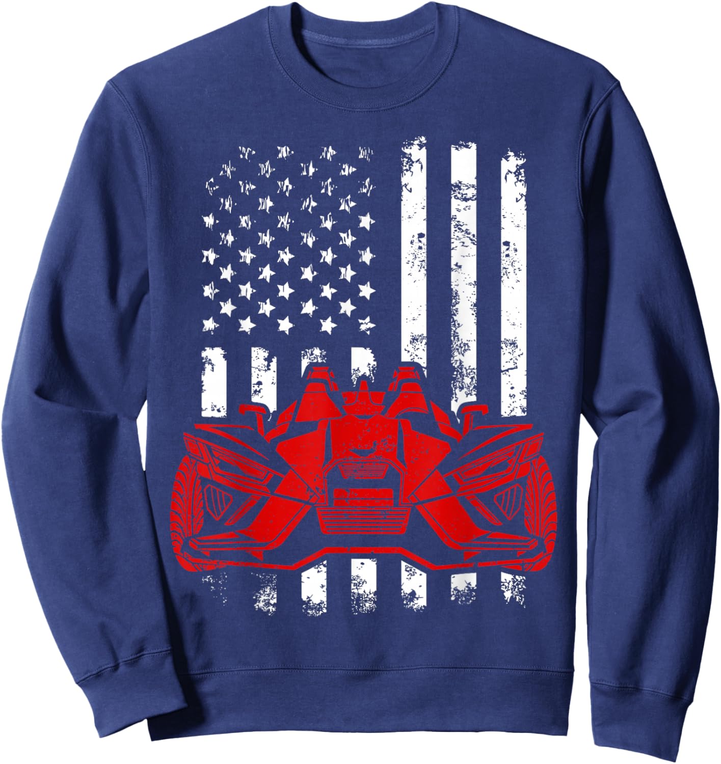 USA Flag Slingshot Car Drivers Lovers American Sling shot Sweatshirt - Sweatshirt | Navy