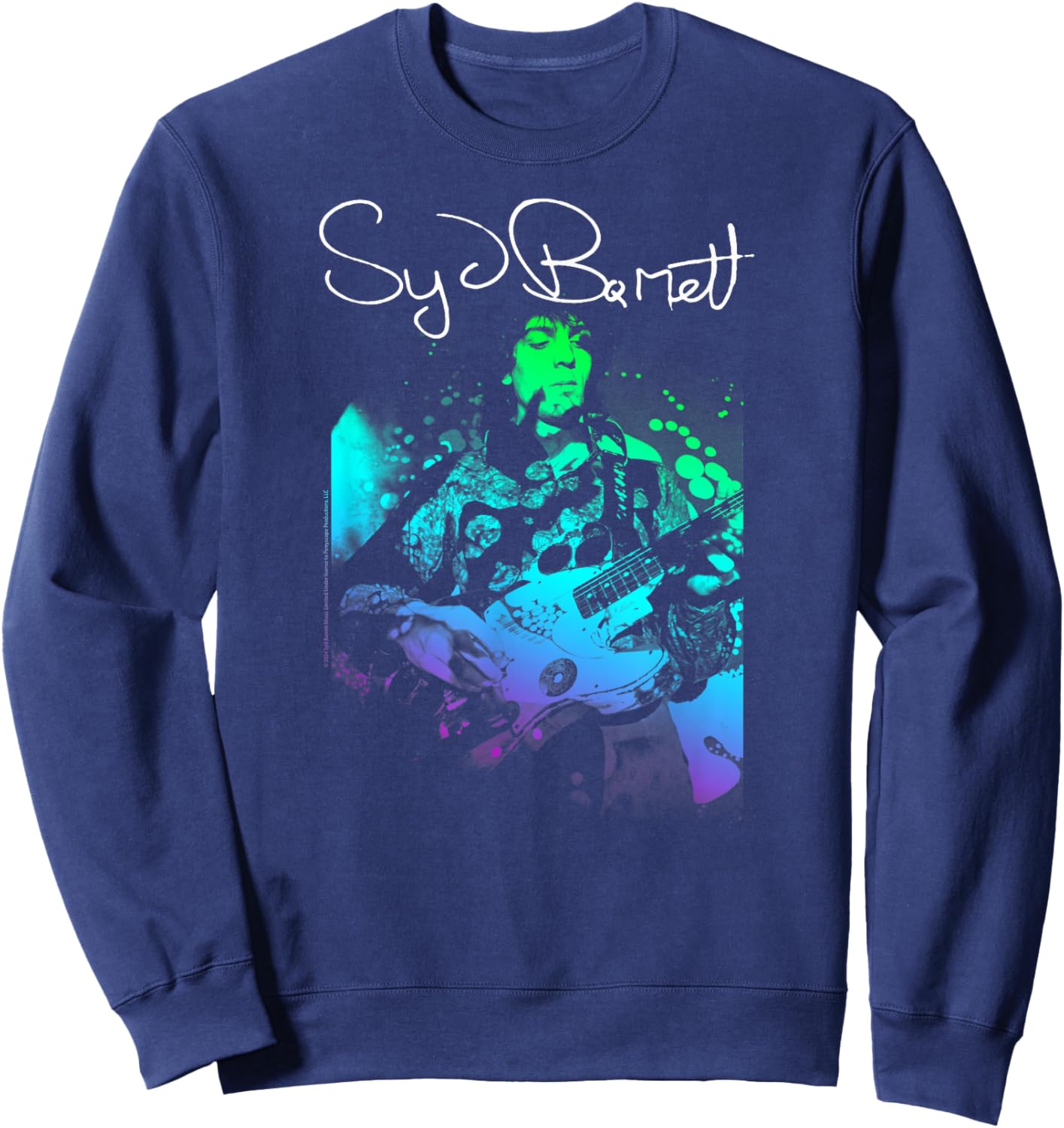 Syd Barret Colorful Portrait with Guitar Sweatshirt - Sweatshirt | Navy