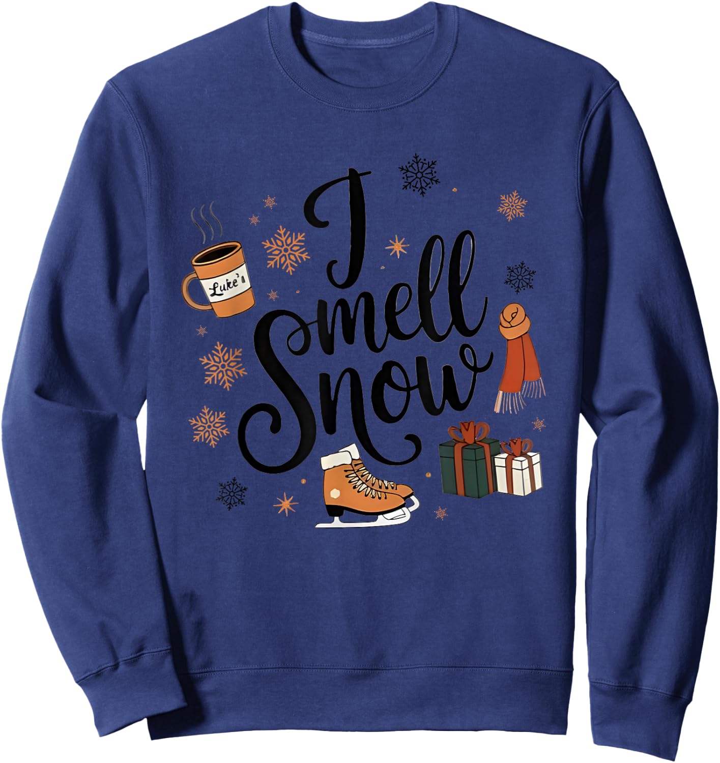 I Smell Snow Christmas Winter Sweatshirt - Sweatshirt | Navy