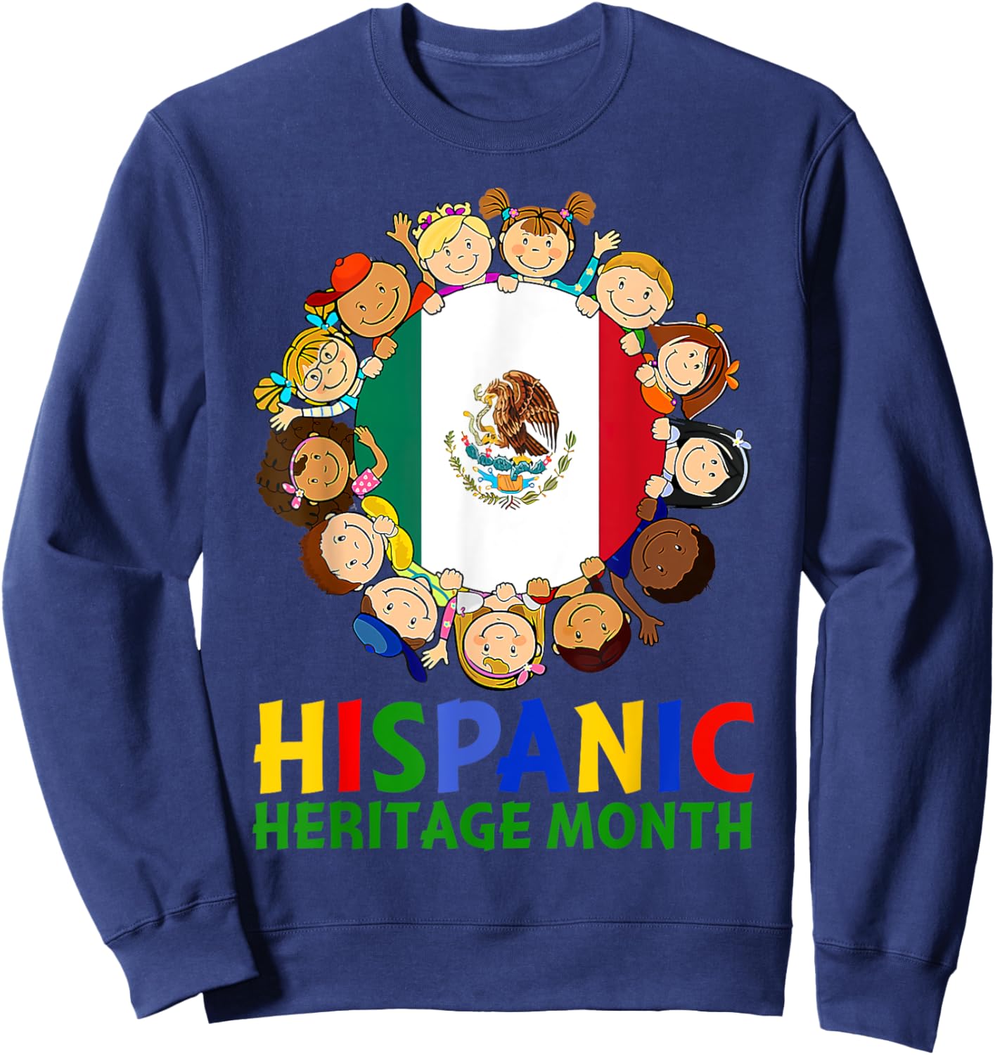 Hispanic Heritage Month Mexico Kids Boys Girls Sweatshirt - Sweatshirt | Navy