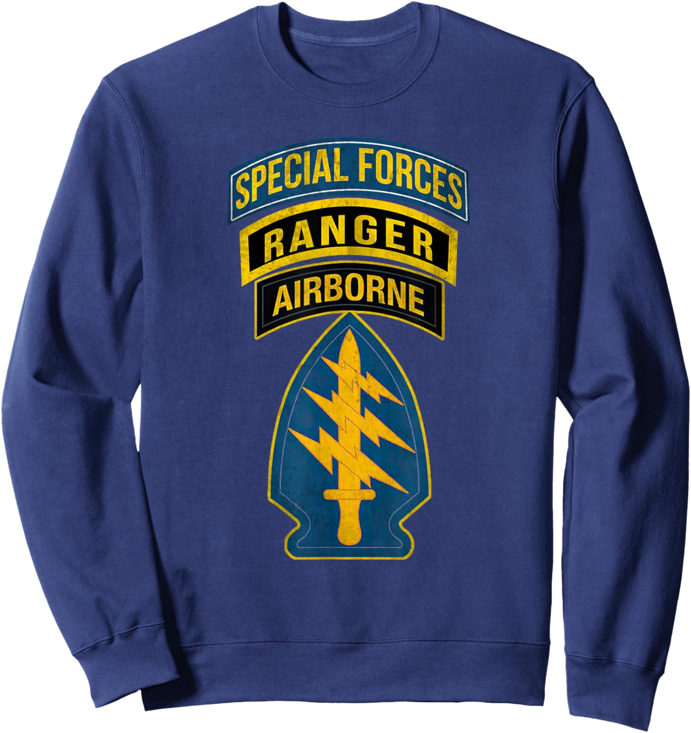 1st Special Forces Command Airborne Ranger Military Veteran Sweatshirt - Sweatshirt | Navy