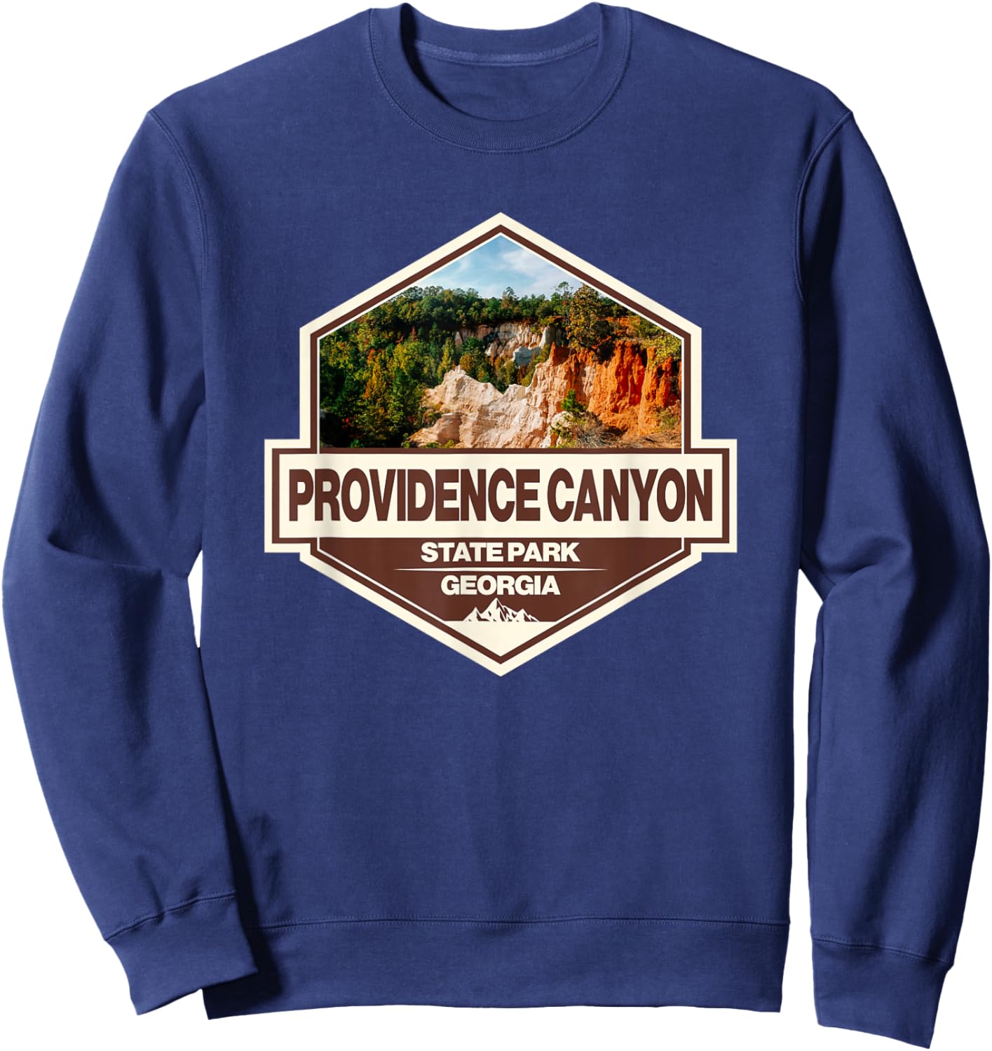 Providence Canyon State Park Georgia Badge Vintage Sweatshirt - Sweatshirt | Navy