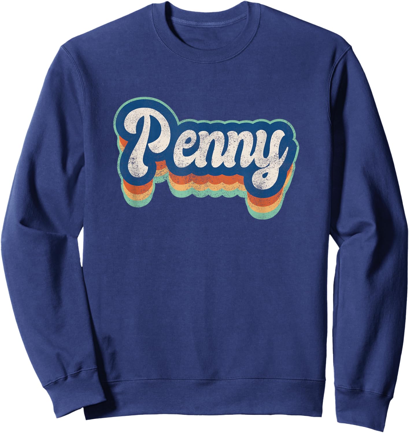 Penny First Name Girl Vintage Style 70s 80s Personalized Sweatshirt - Sweatshirt | Navy