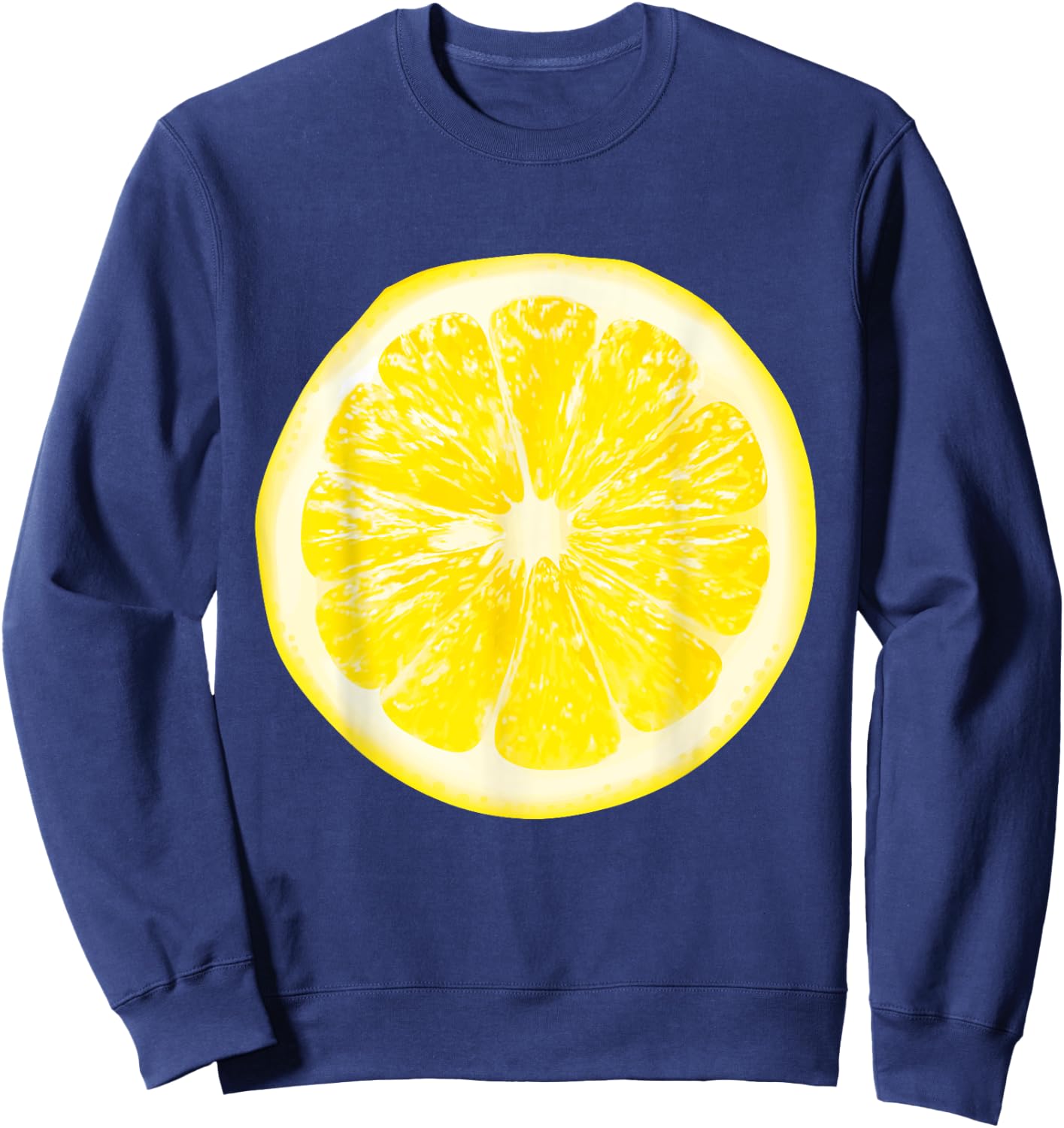 Funny Halloween Yellow Lemon Costume Fruit Costumes Sweatshirt - Sweatshirt | Navy