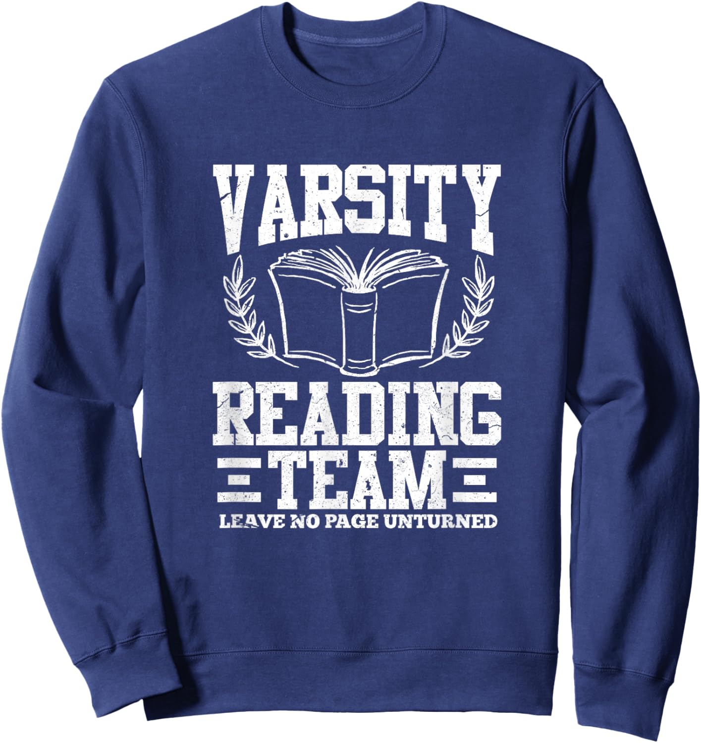 Varsity Reading Team Funny Bookworm Book Lover Reader Gift Sweatshirt - Sweatshirt | Navy