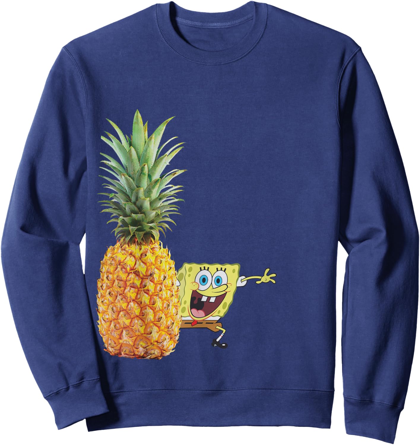 Pineapple And Spongebob Squarepants Sweatshirt - Sweatshirt | Navy