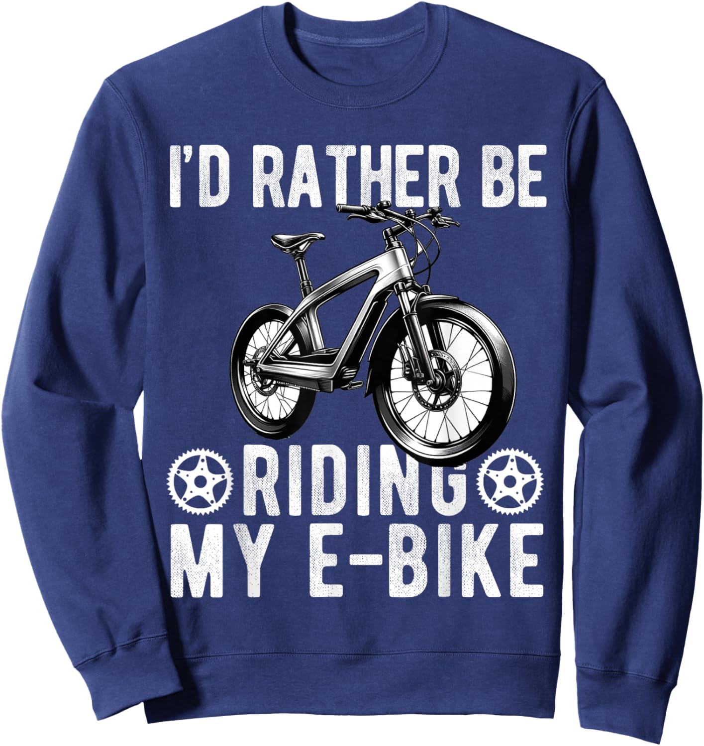 E-Bike Electric Bike Women E Bicycle Lover Funny Sweatshirt - Sweatshirt | Navy