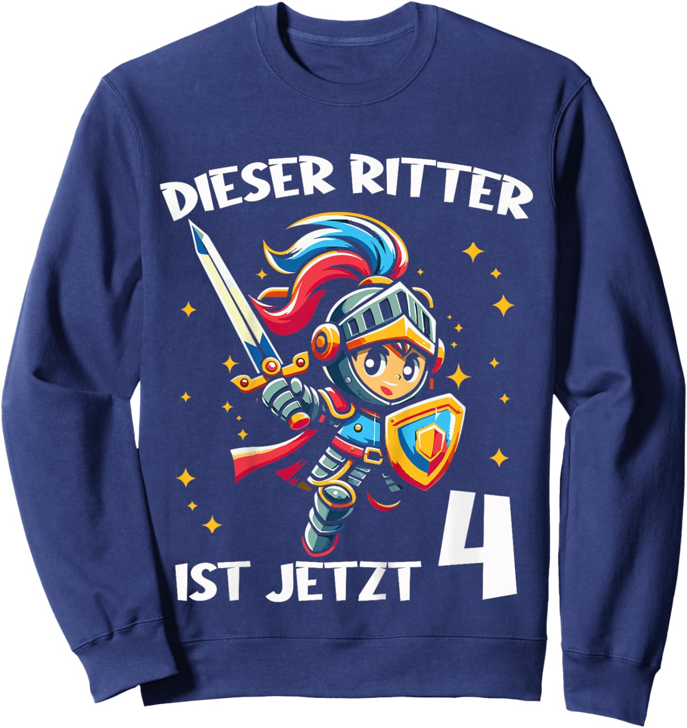4. Geburtstag Dieser Ritter ist jetzt 4 Jahre Junge Sweatshirt - Sweatshirt | Navy