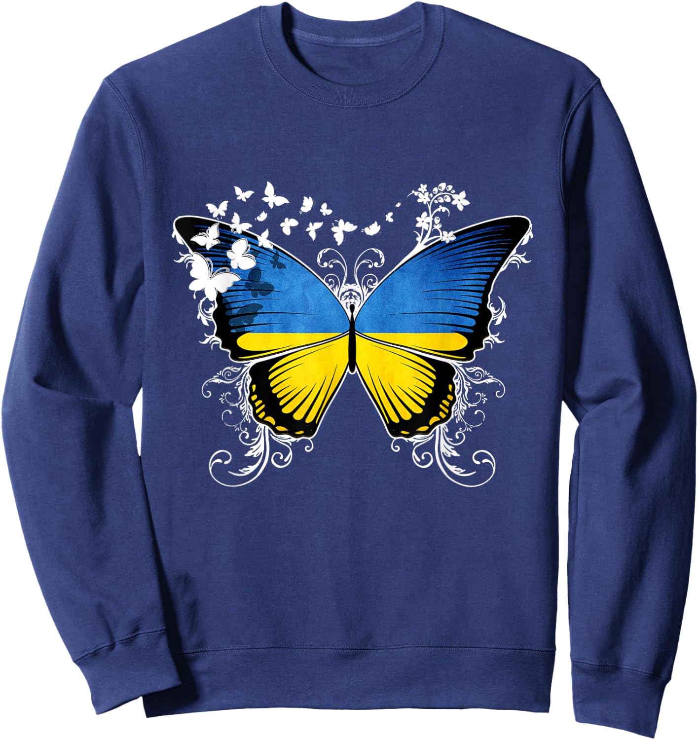 Ukraine Flag Ukrainian Sweatshirt - Sweatshirt | Navy