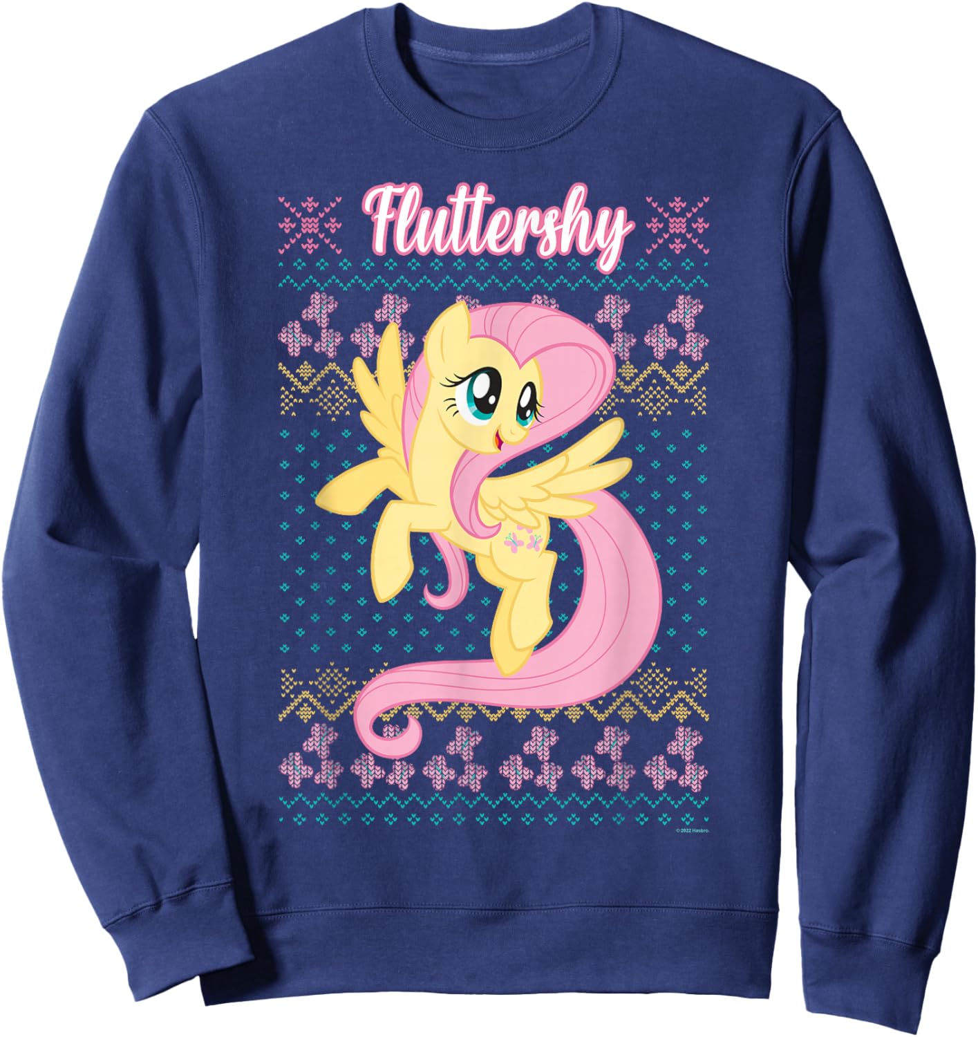 My Little Pony Fluttershy Christmas Ugly Sweater Sweatshirt - Sweatshirt | Navy