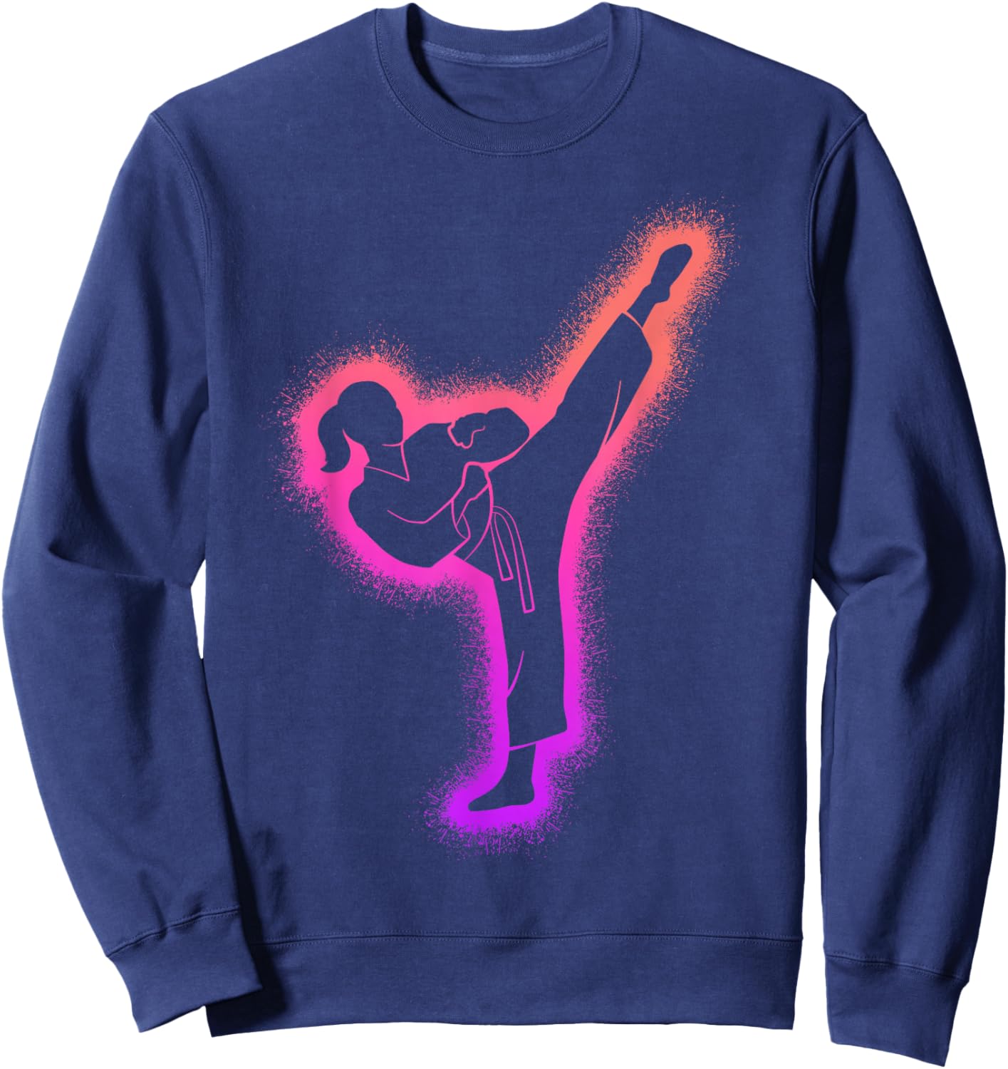 Karate Girl Martial Arts Kids Women Girls Taekwondo Sweatshirt - Sweatshirt | Navy