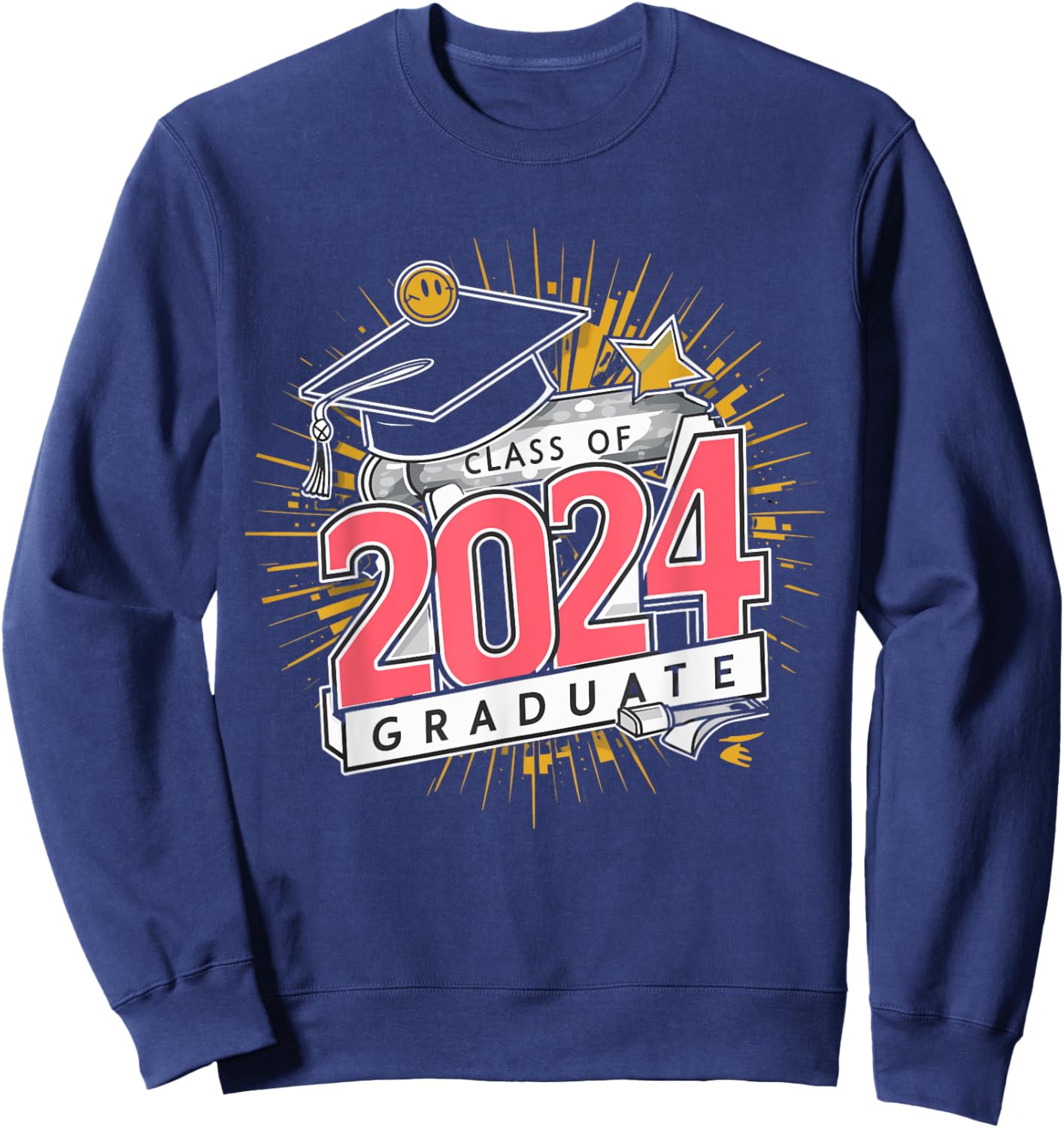 Done Class Of 2024 Graduation Graduate Men Women Kids Sweatshirt - Sweatshirt | Navy