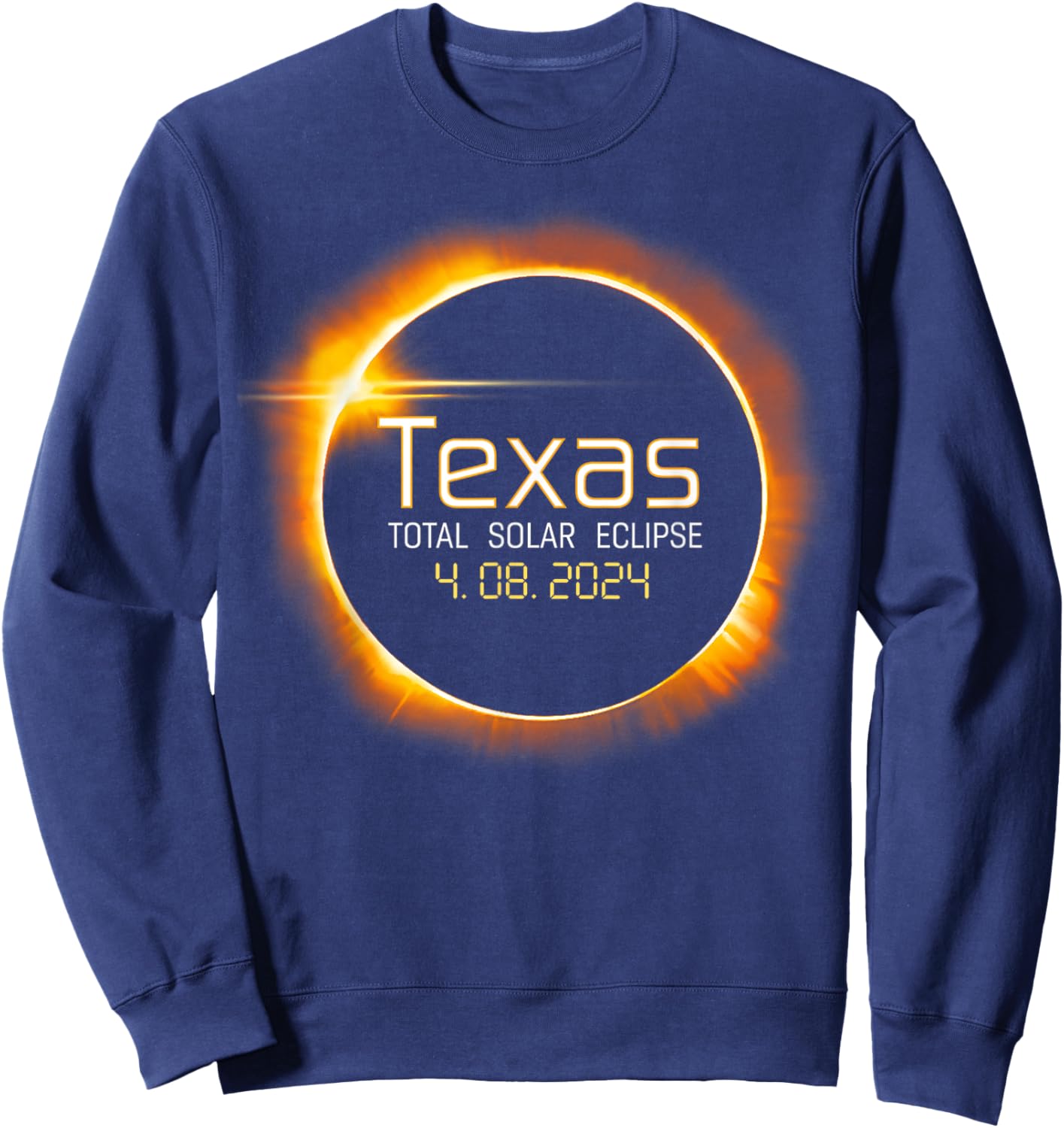 2024 Solar Eclipse Texas USA Totality Sweatshirt - Sweatshirt | Navy