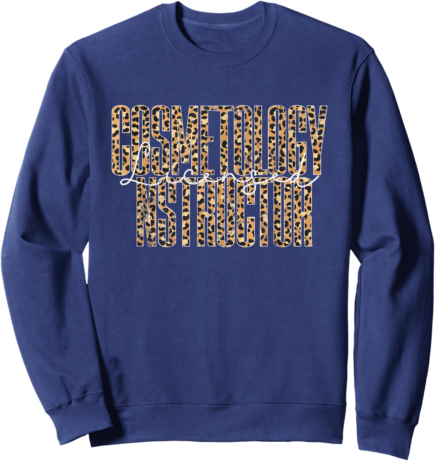 Vintage Licensed Cosmetology Instructor Sweatshirt - Sweatshirt | Navy