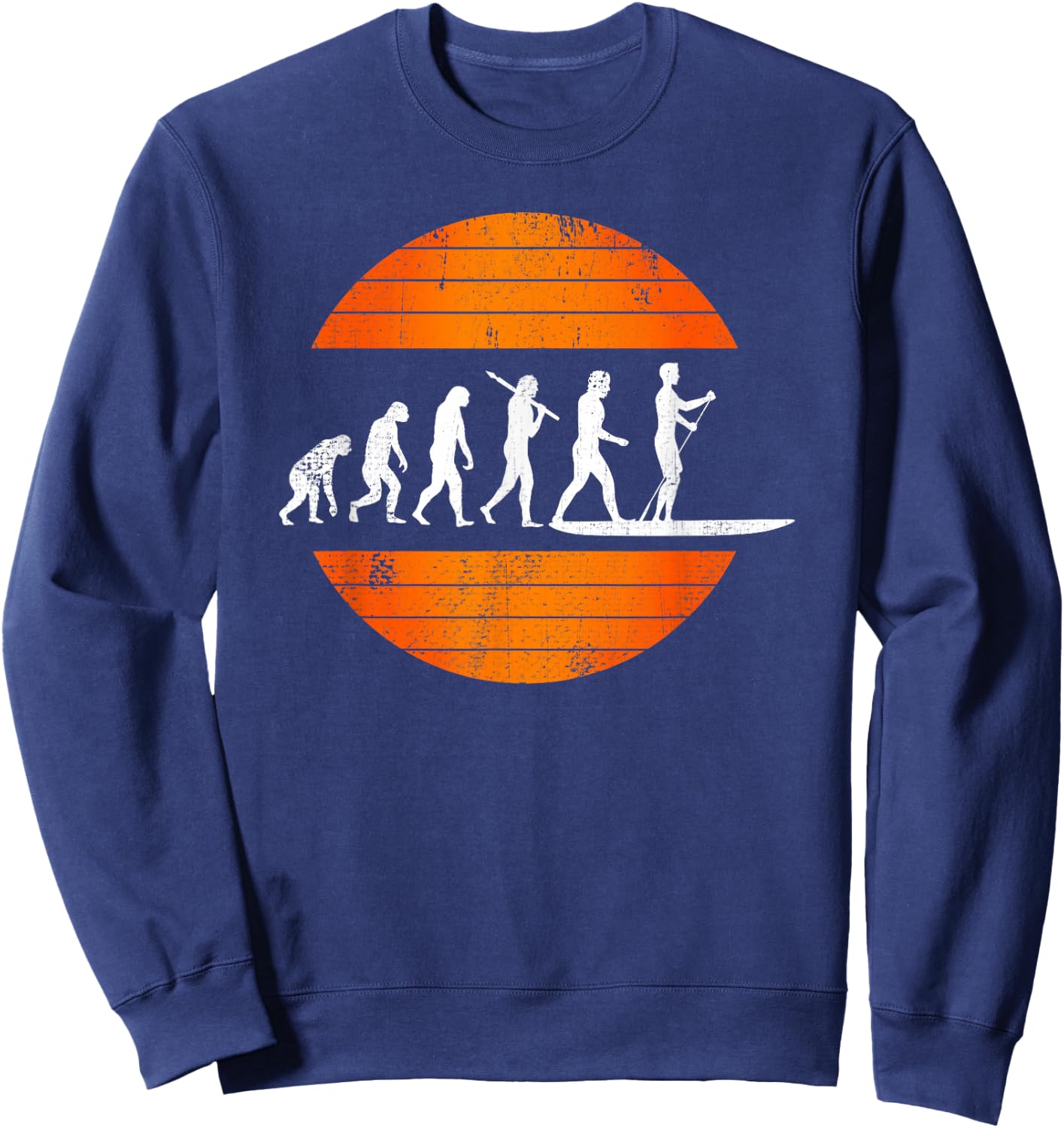 SUP Shirts Paddleboard Stand Up Paddling Vintage Retro Sweatshirt - Sweatshirt | Navy