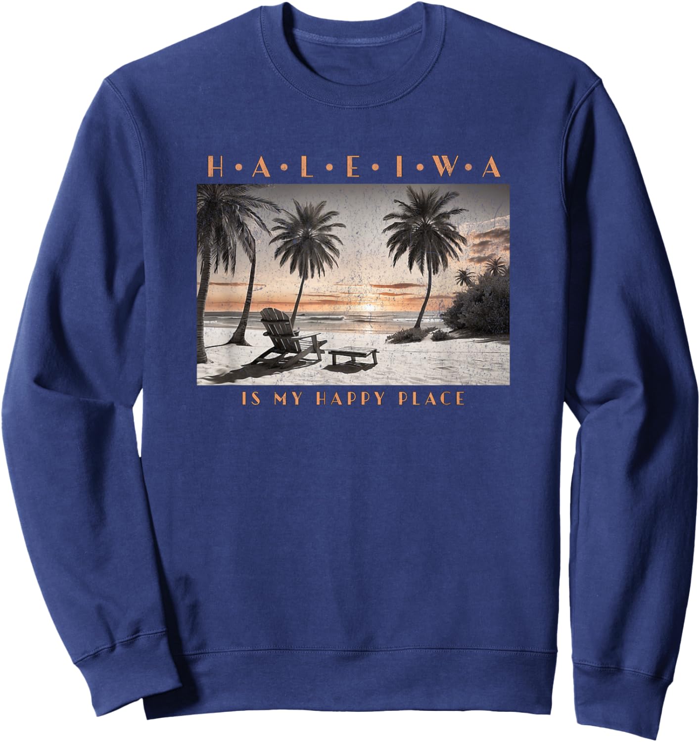 Haleiwa Hawaii Hale'iwa Town North Shore Surfing Oahu Island Sweatshirt - Sweatshirt | Navy