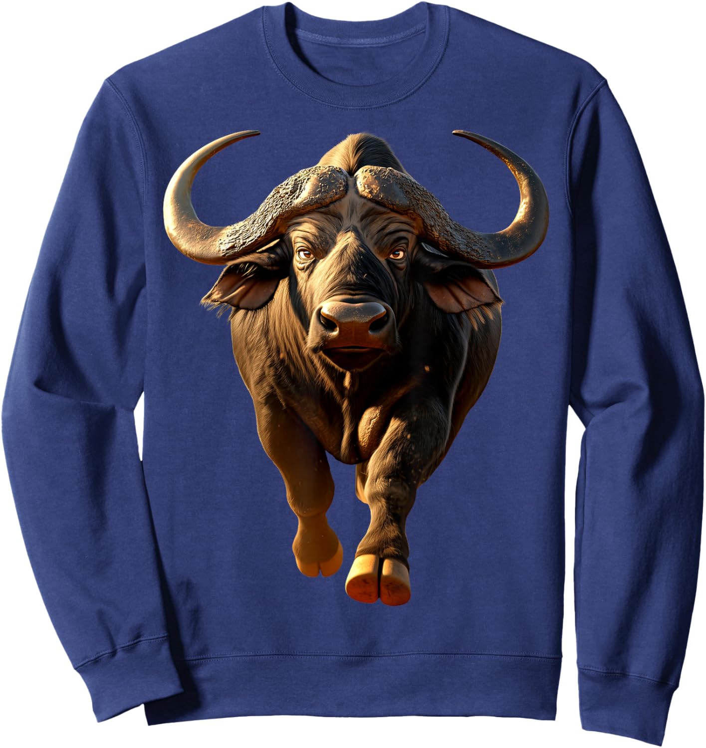 Buffalo Cape Water Buffalos Safari South African Buffalo Sweatshirt - Sweatshirt | Navy