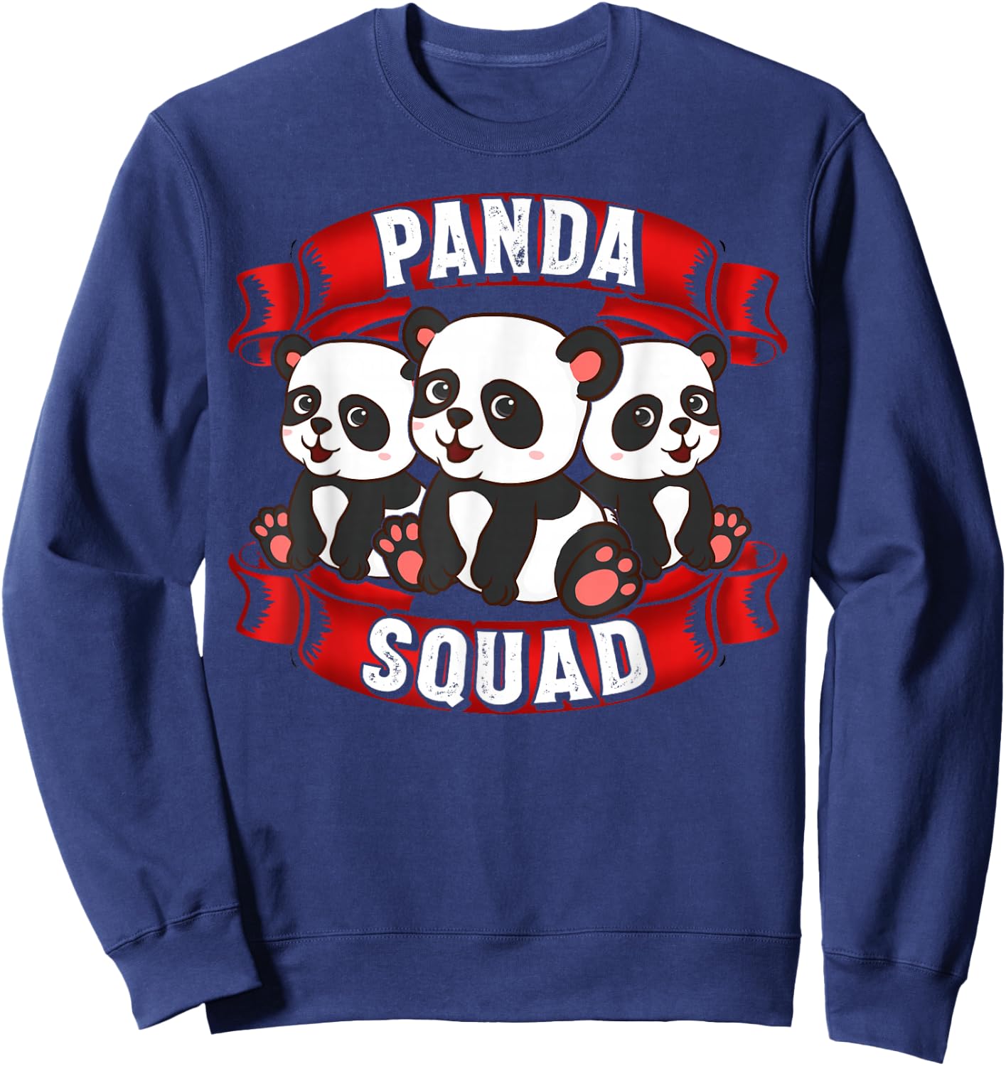 Panda Squad Funny Panda Cute Panda Bear Gifts Sweatshirt - Sweatshirt | Navy