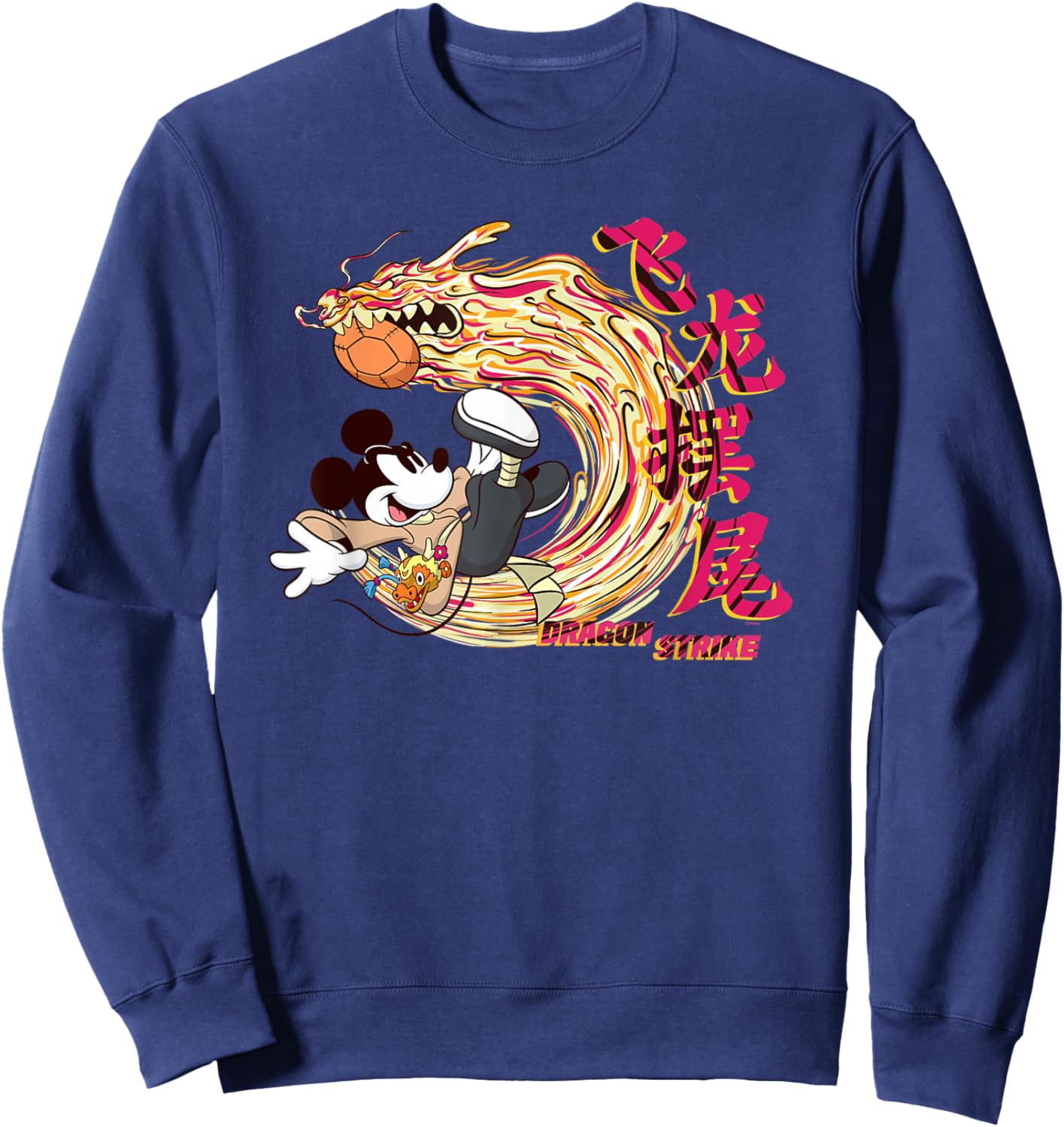 Disney Mickey Mouse Lunar New Year Dragon Strike Soccer Sweatshirt - Sweatshirt | Navy