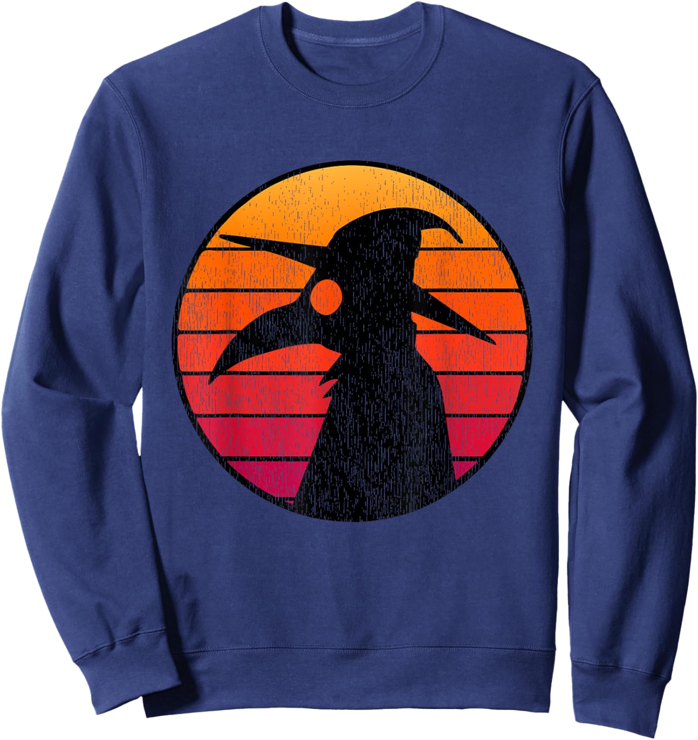Vintage Plague Doctor Mask Retro Sun Plague Doctor Sweatshirt - Sweatshirt | Navy
