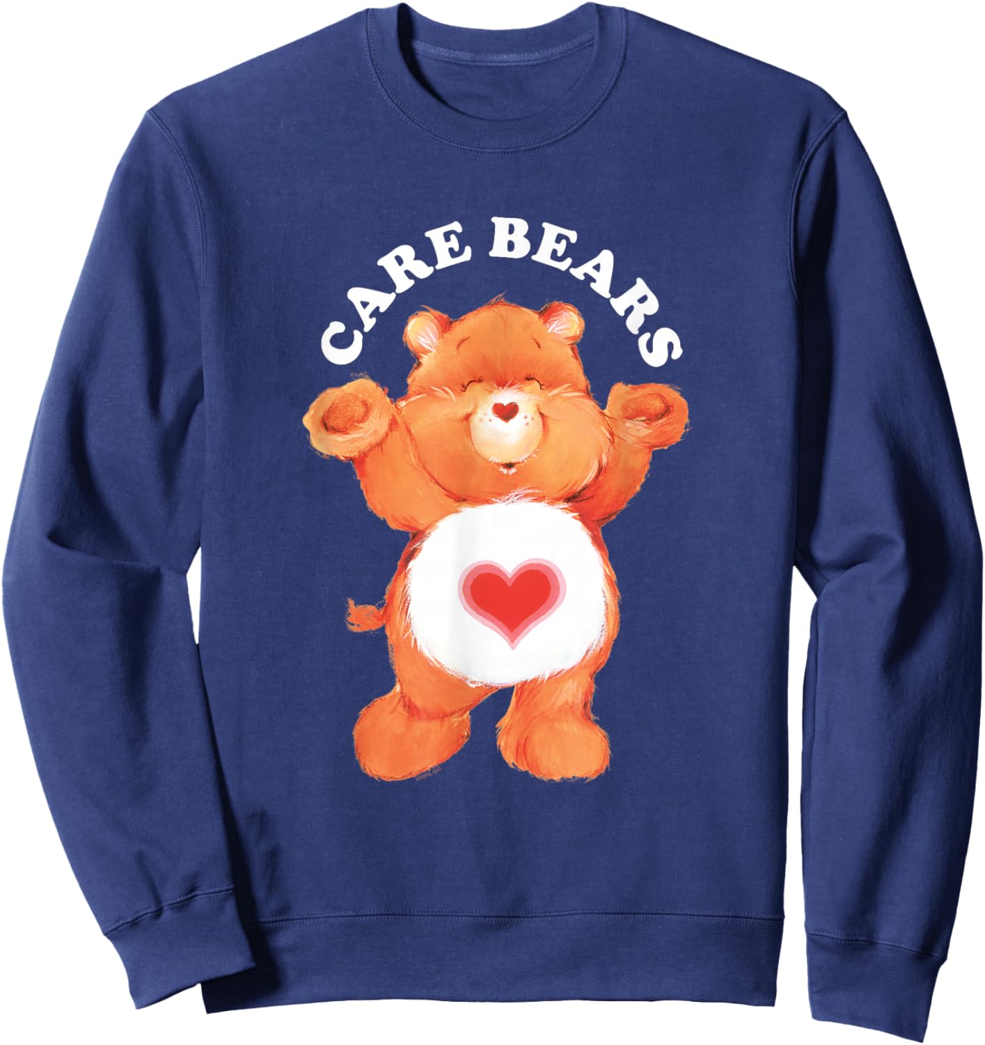 Care Bears Tenderheart Holding Logo Cute Cartoon Sweatshirt - Sweatshirt | Navy