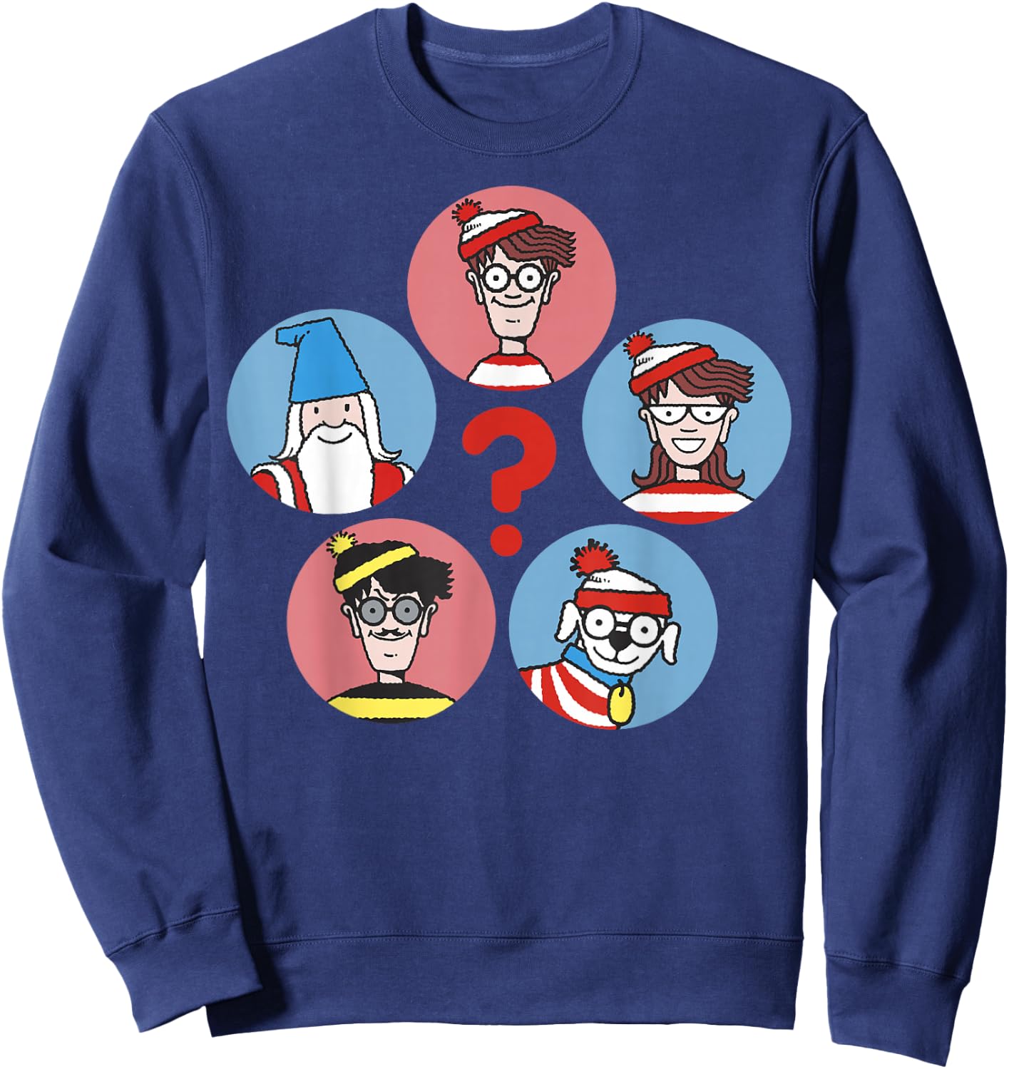Where's Waldo Guess Who? Character Circles Graphic Sweatshirt - Sweatshirt | Navy