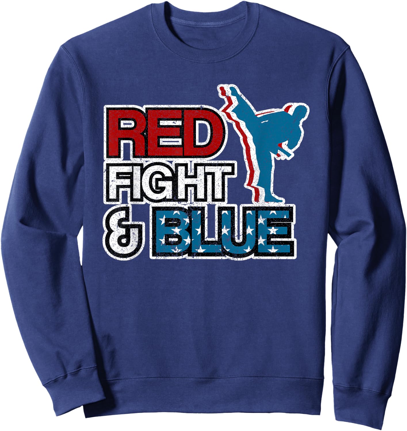 American Flag Martial Arts 4th of July Karate Taekwondo USA Men Sweatshirt - Sweatshirt | Navy