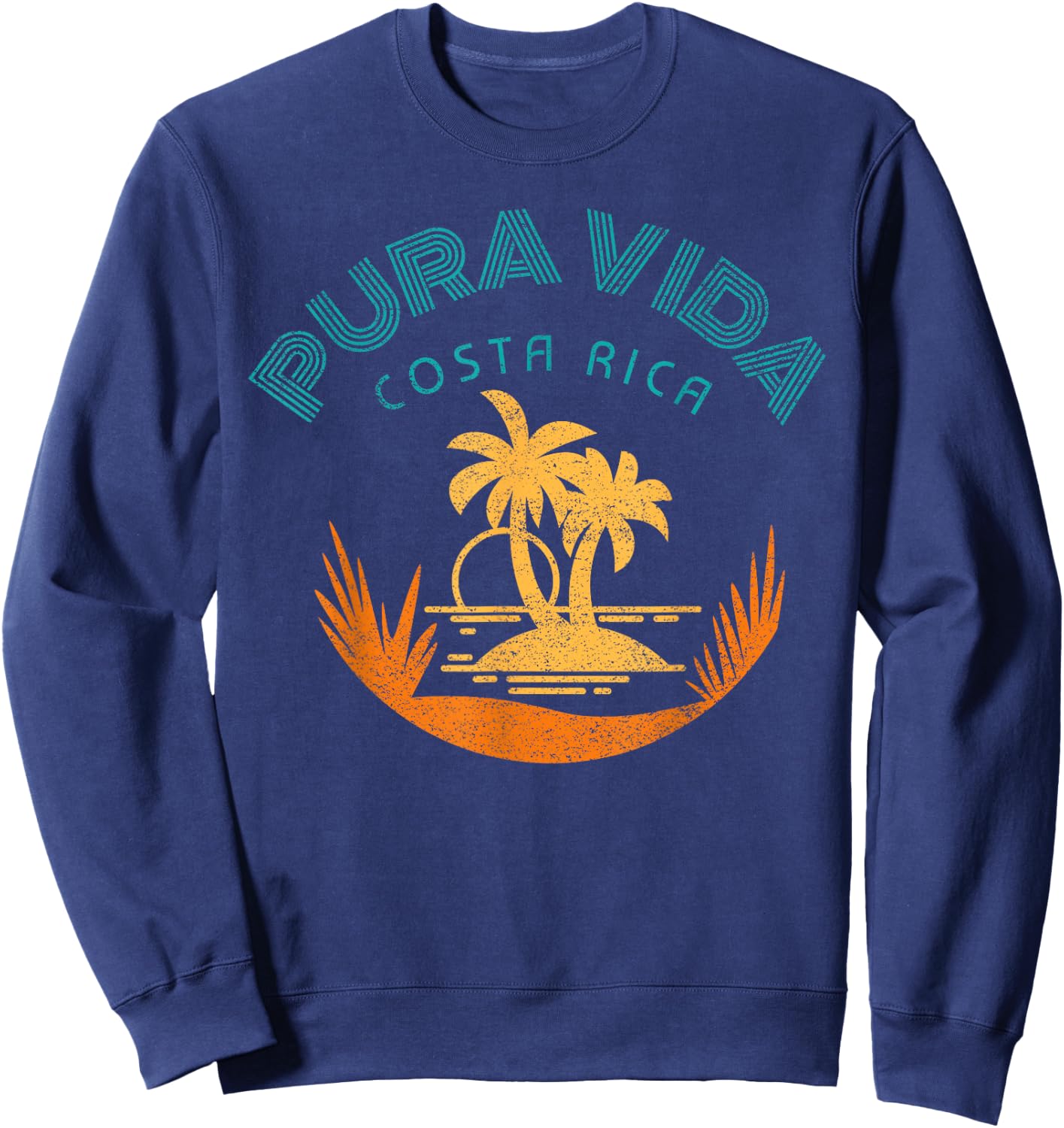 Beach Vibes Pura Vida Costa Rica Sweatshirt - Sweatshirt | Navy