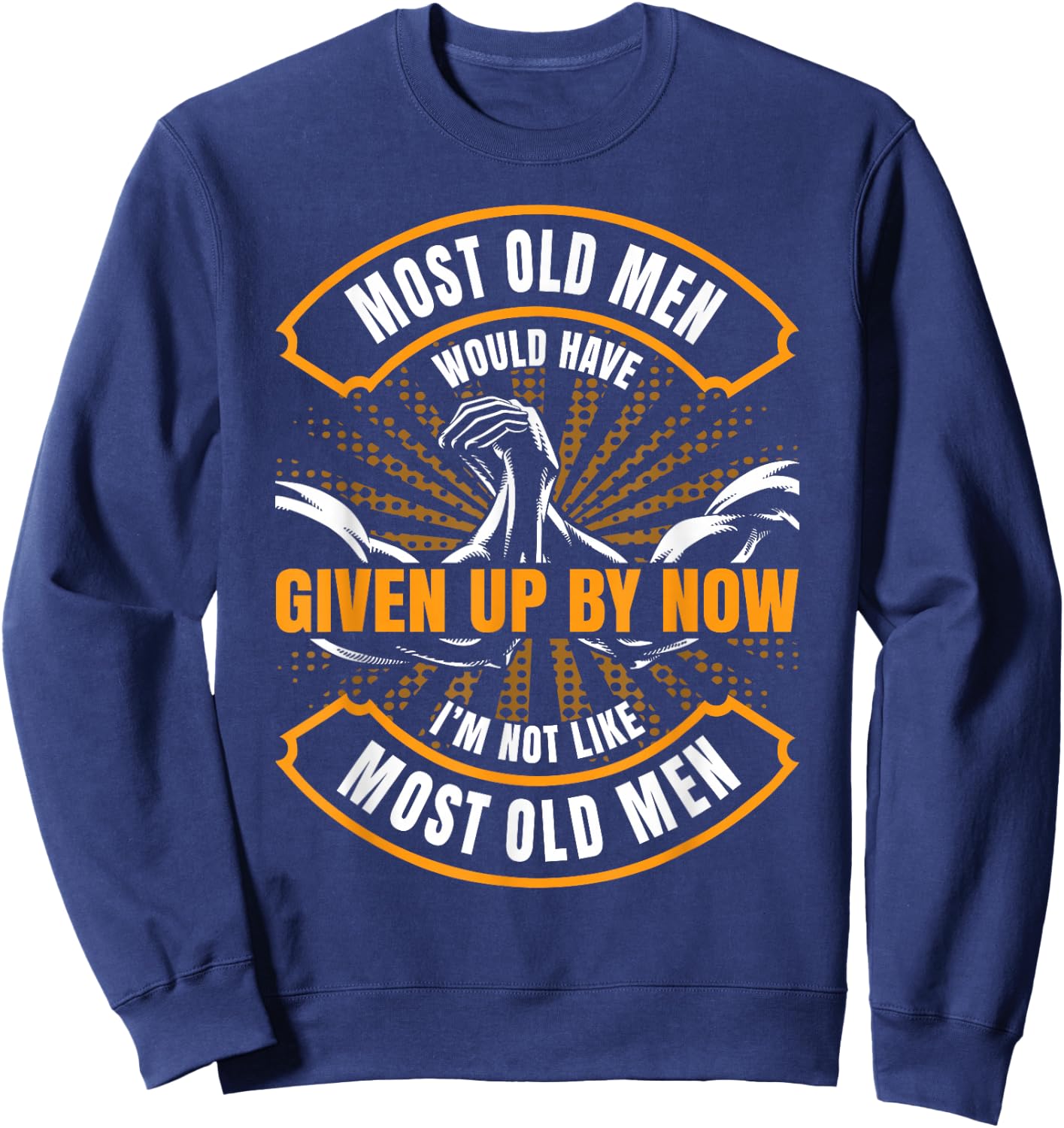 given up by now Arm Wrestler arm wrestling Sweatshirt - Sweatshirt | Navy