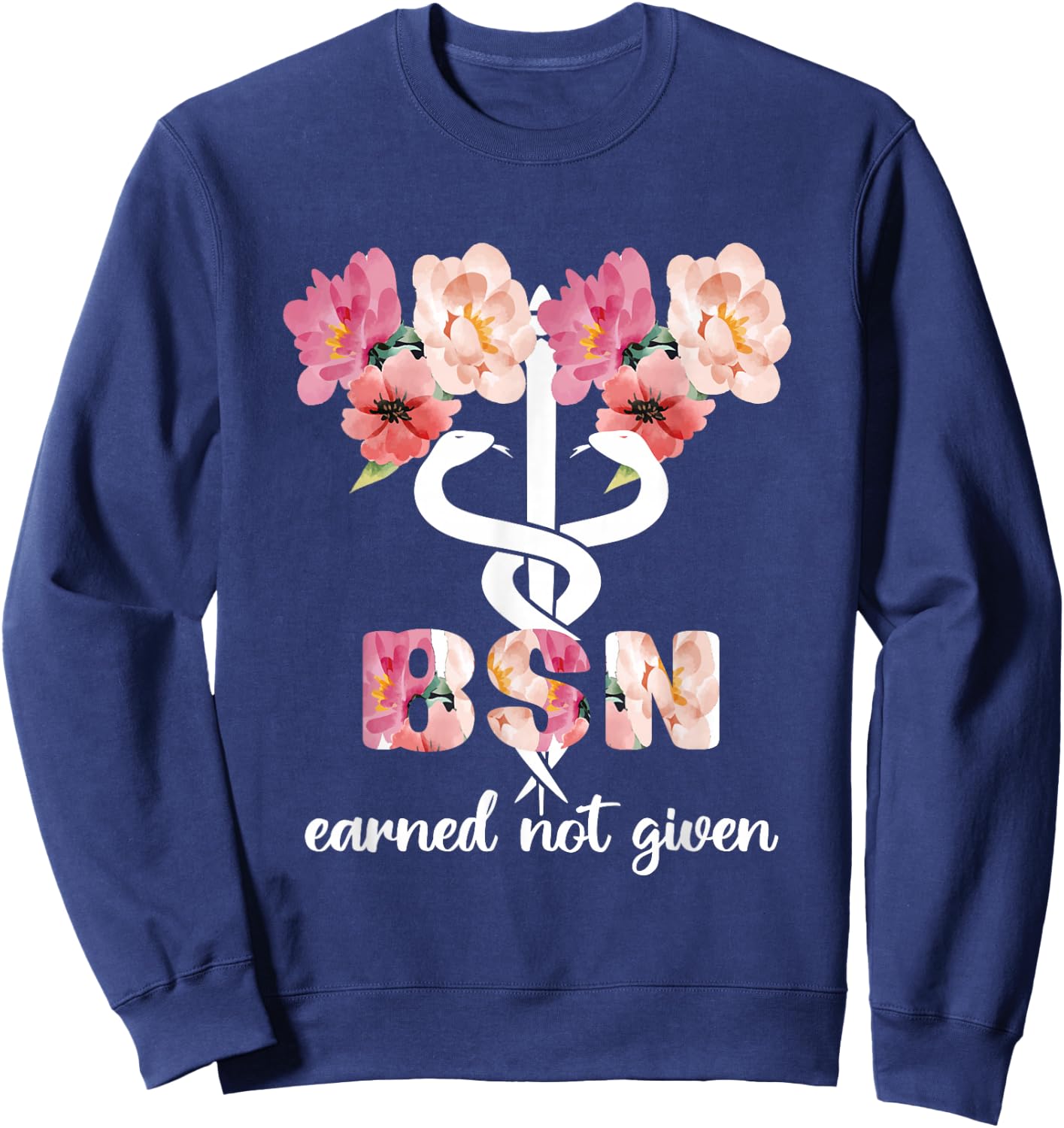 BSN Caduceus Bachelor Of Science In Nursing Student Sweatshirt - Sweatshirt | Navy