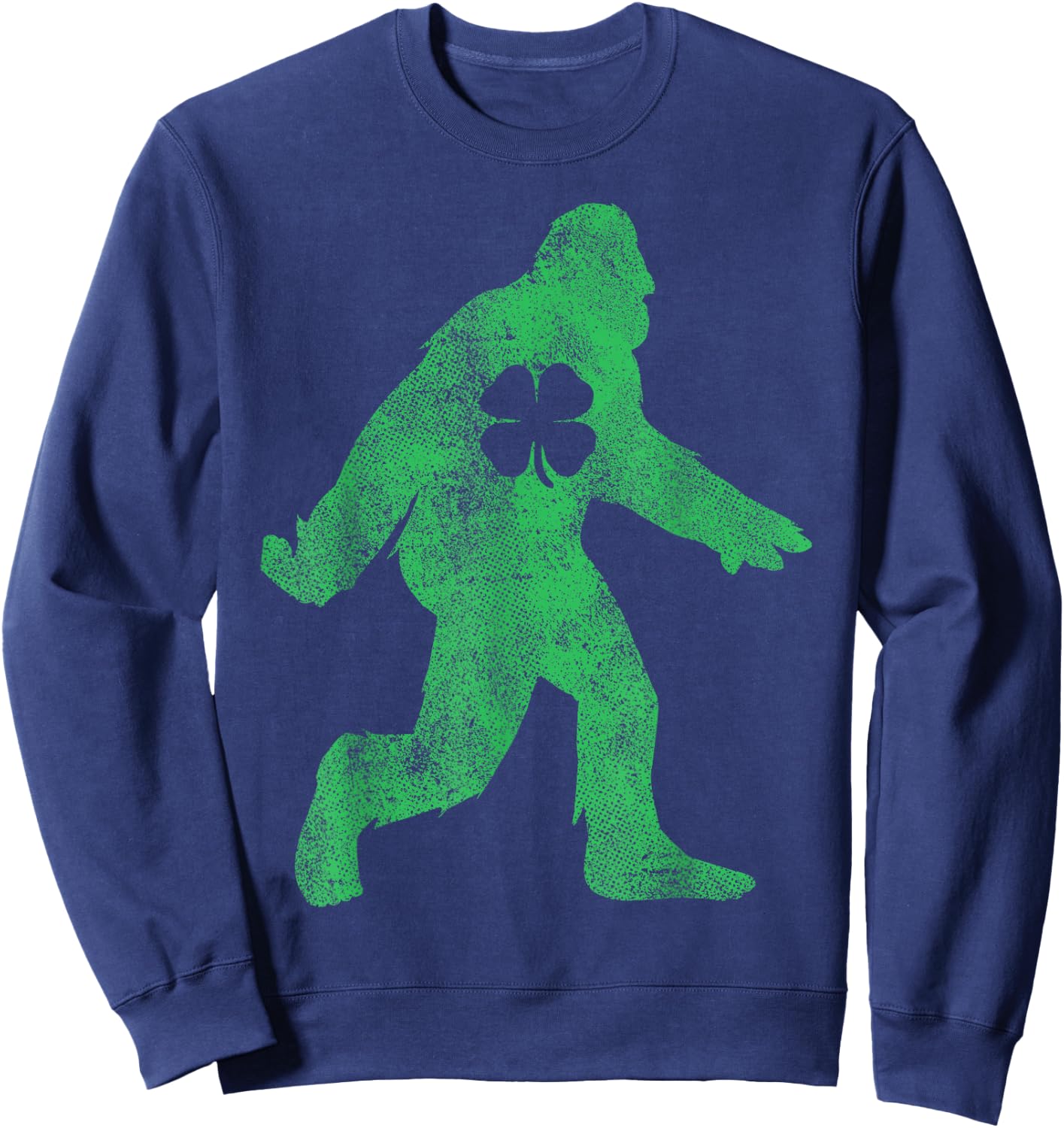 St Patricks Day Bigfoot Irish Sasqautch Saint Paddy's Gift Sweatshirt - Sweatshirt | Navy