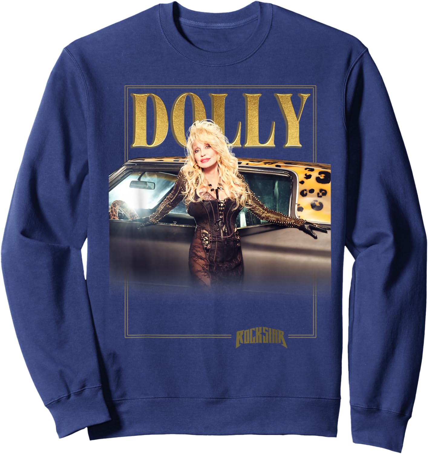 Dolly Parton Rockstar Gold Sweatshirt - Sweatshirt | Navy