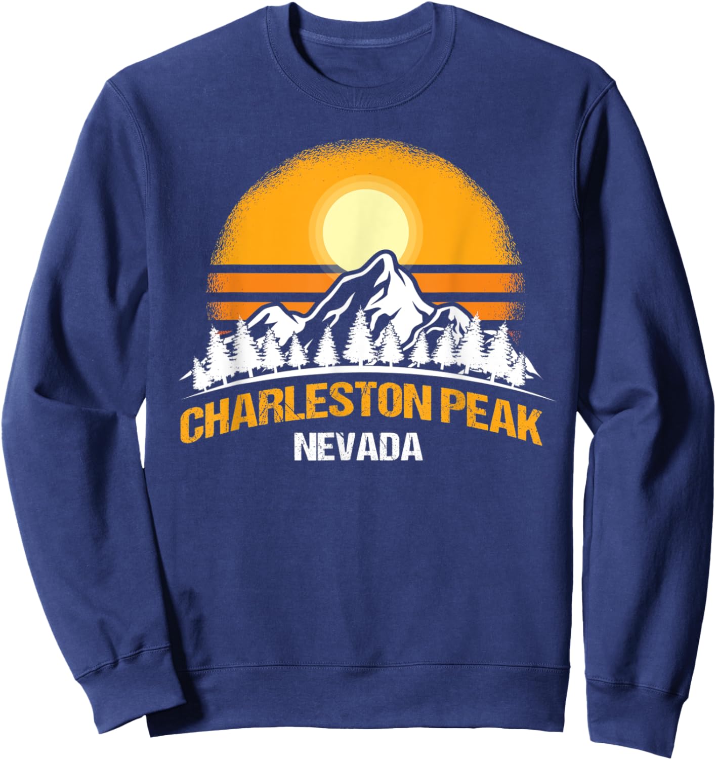 Charleston Peak Shirt, Hiking & Outdoor Nevada Sweatshirt - Sweatshirt | Navy