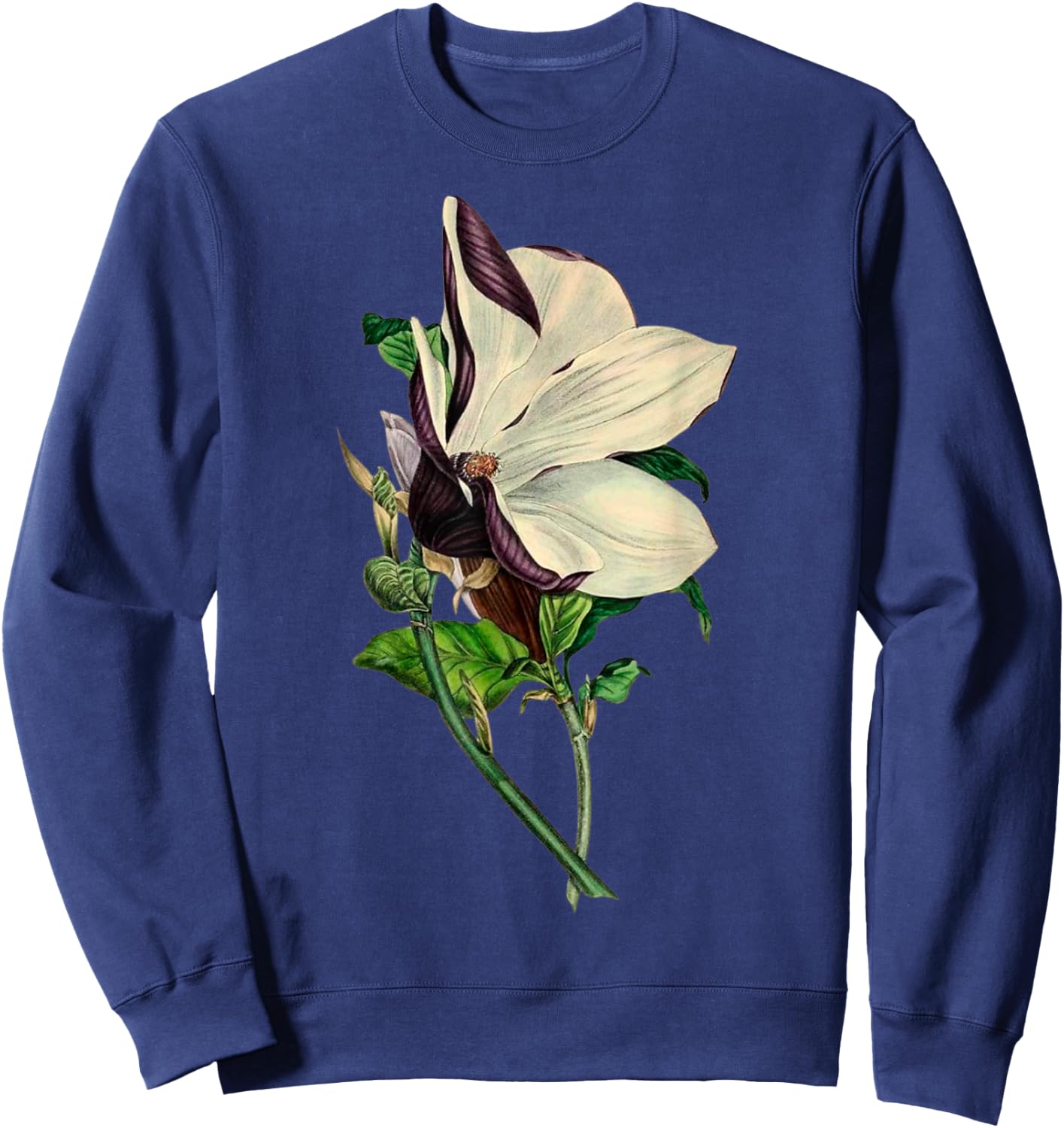 Elegant Orchid Flower Antique Plants Botanical Vintage Gift Sweatshirt - Sweatshirt | Navy