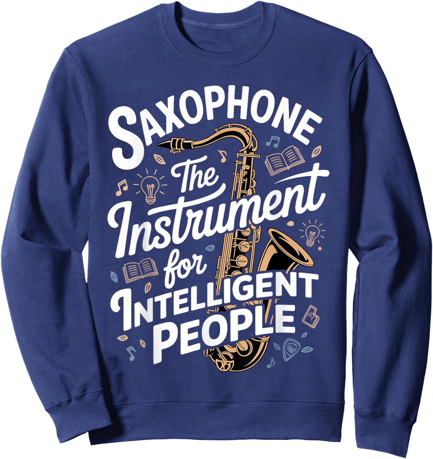 Funny Saxophone Design Women Sax Saxophone Player Sweatshirt - Sweatshirt | Navy