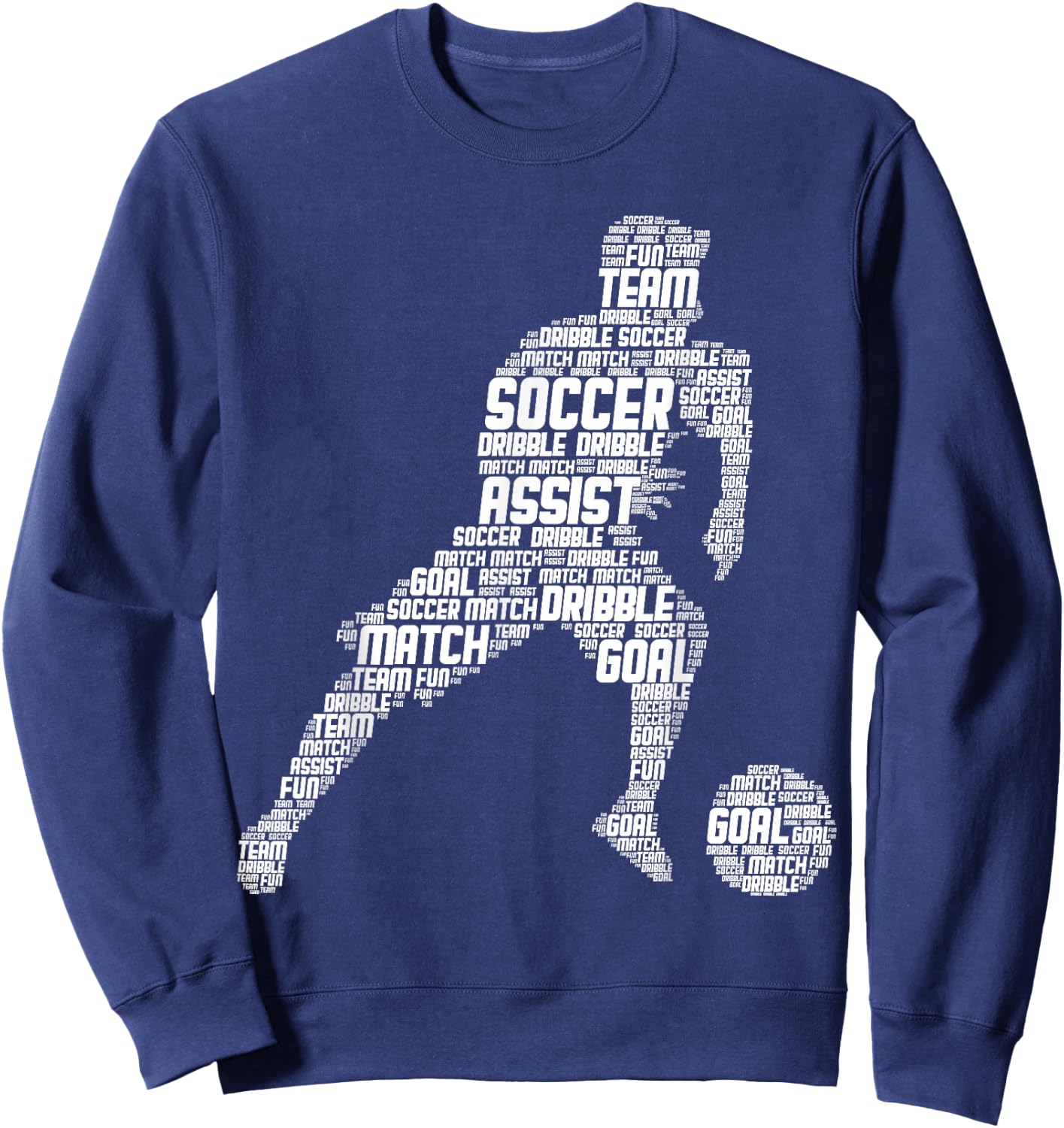 Soccer Player Boys Men Kids Sweatshirt - Sweatshirt | Navy