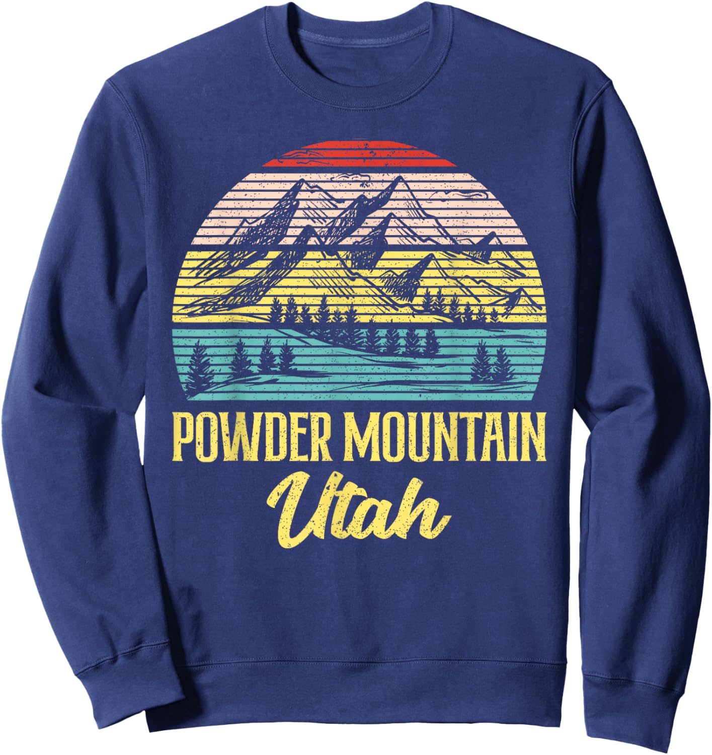Powder Mountain Utah Sweatshirt - Sweatshirt | Navy
