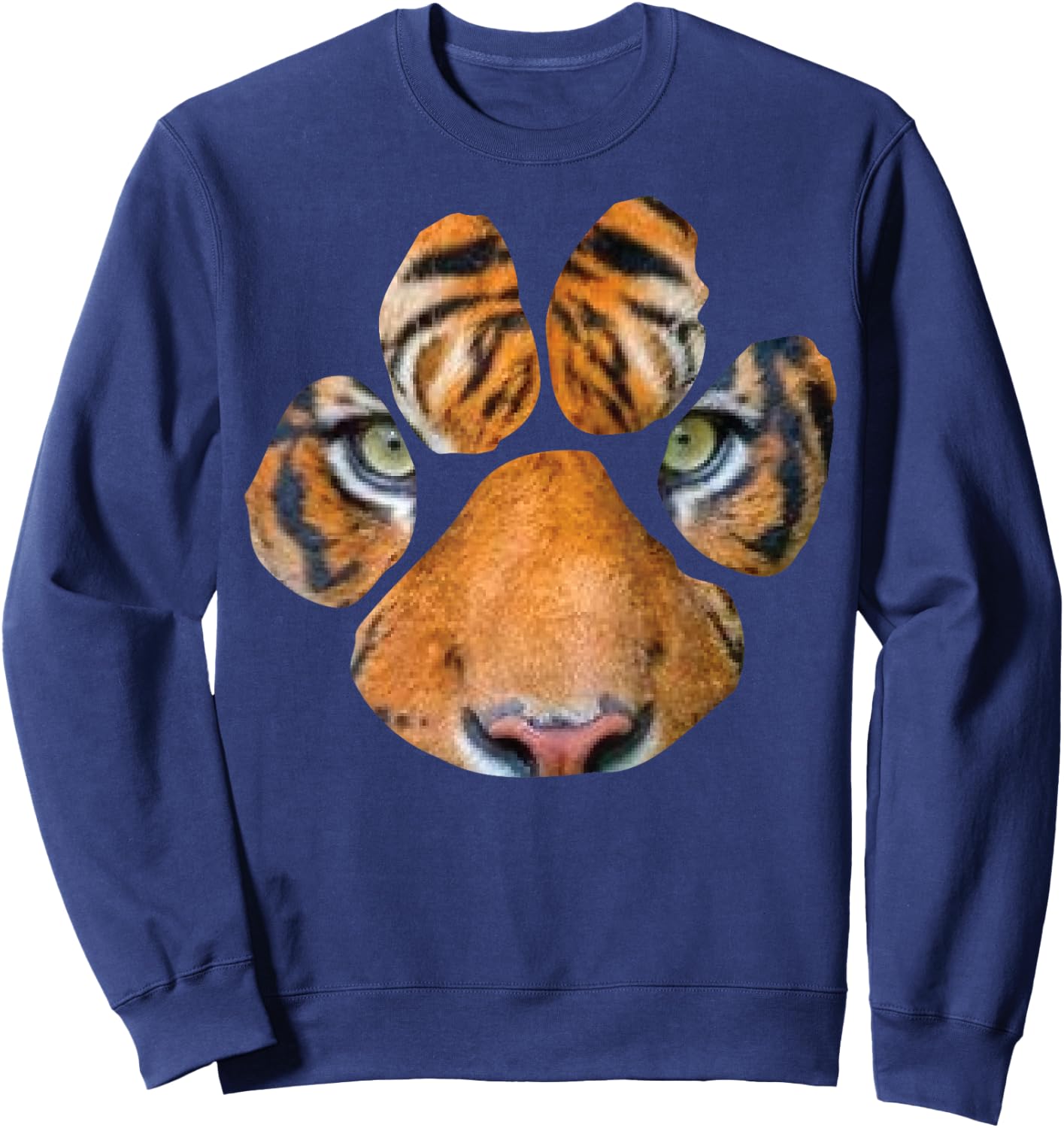 Novelty Tiger Eyes Paw Lion Enthusiasts Women Men Sweatshirt - Sweatshirt | Navy