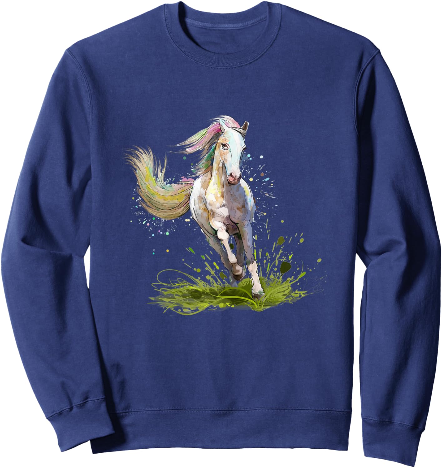 Horse Lover Shirt Girls Horseback Riding Equestrian Horse Sweatshirt - Sweatshirt | Navy