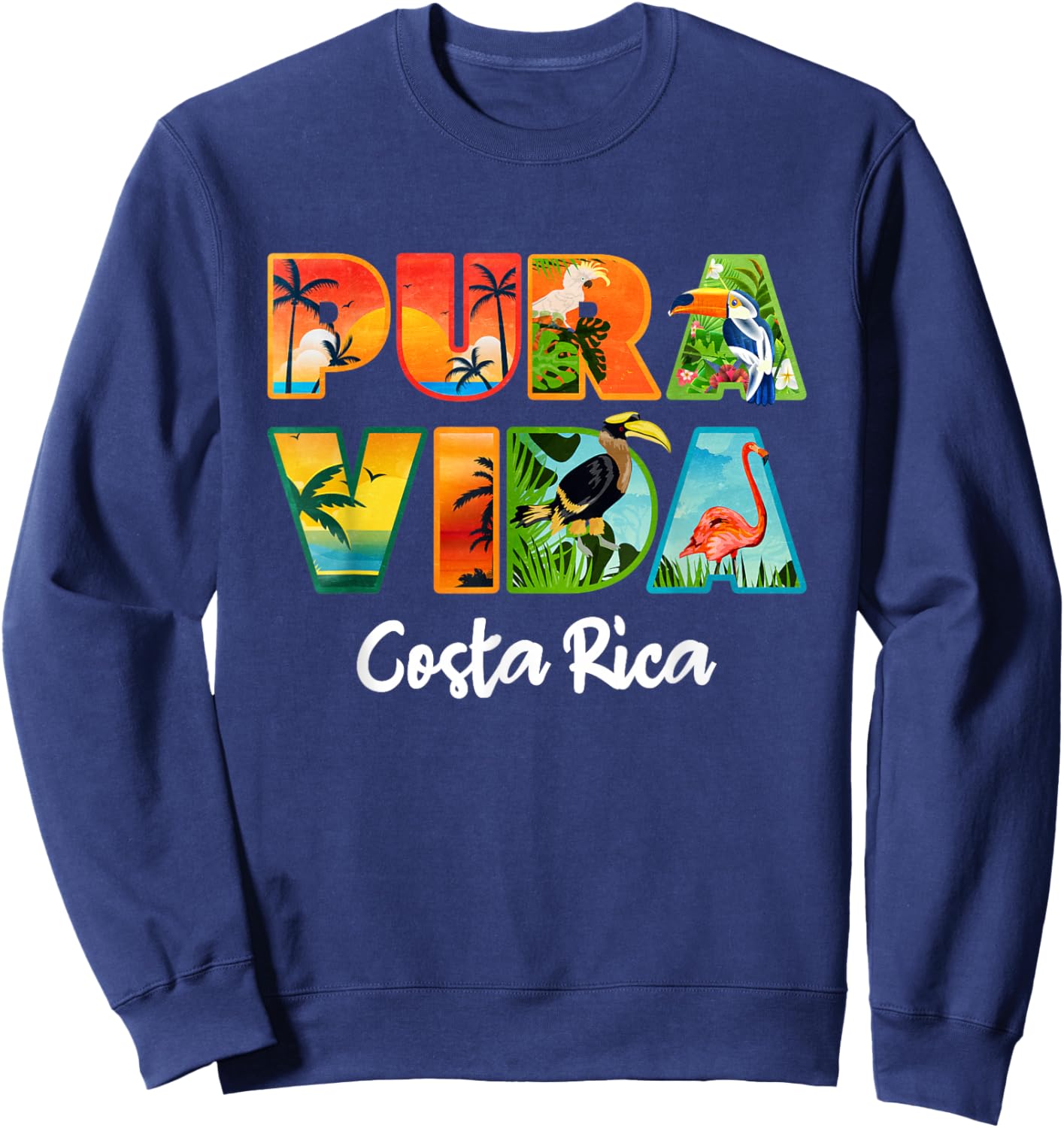 Pura Vida Costa Rica Souvenir - Cool Central America Travel Sweatshirt - Sweatshirt | Navy