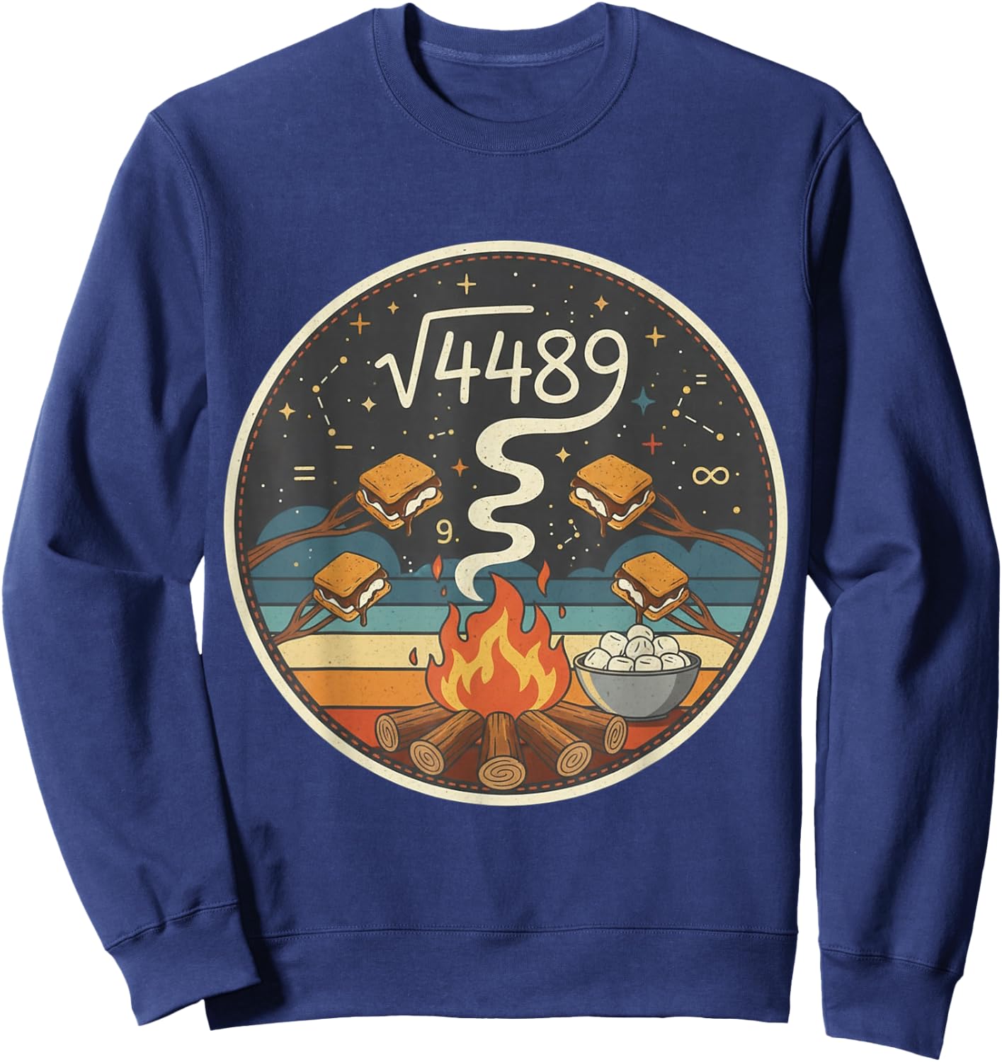 Smores 67 Meme Square Root 4489 Slang Six Seven Math Teacher Sweatshirt - Sweatshirt | Navy
