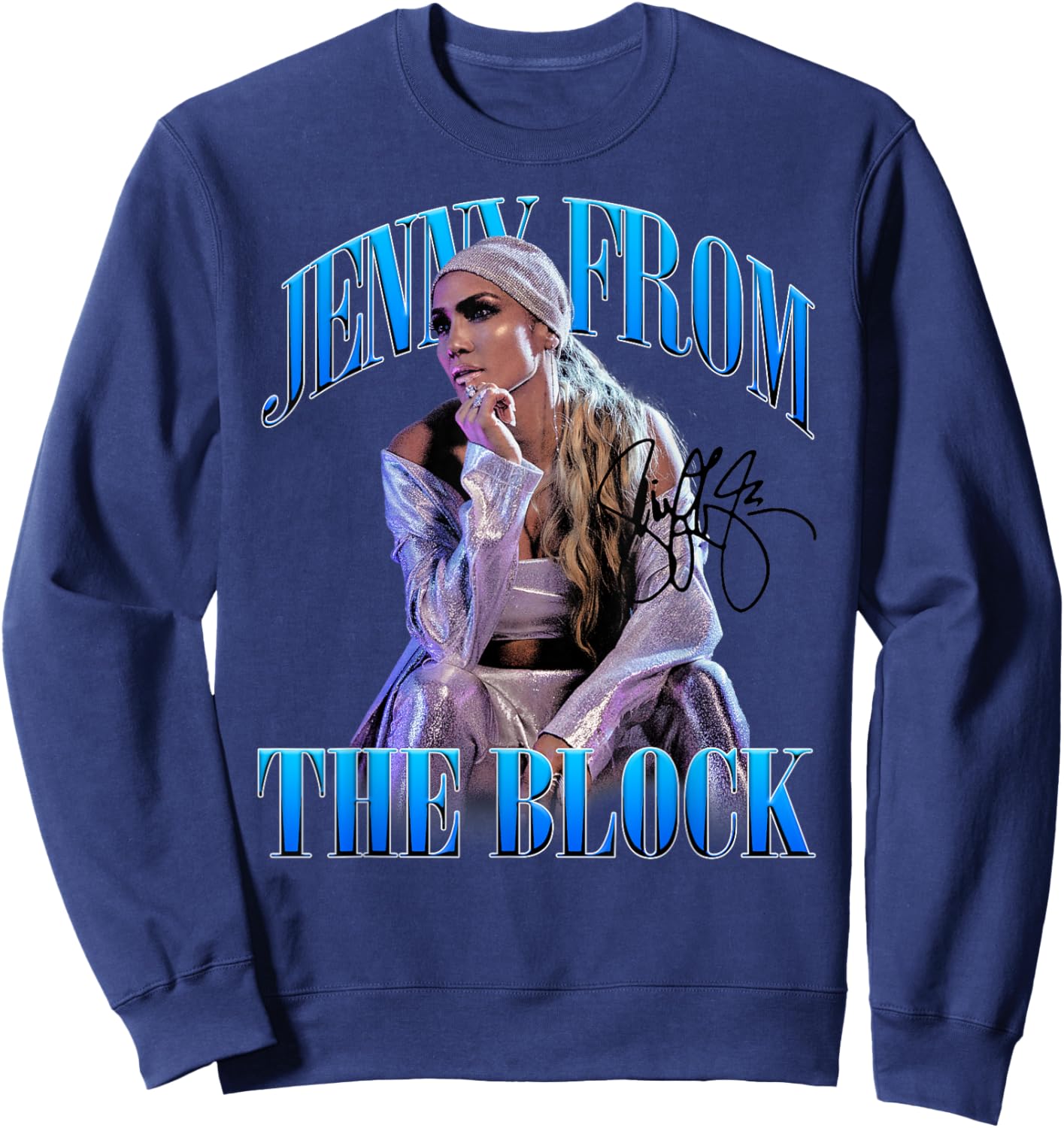 Jennifer Lopez Silver Suit Sweatshirt - Sweatshirt | Navy