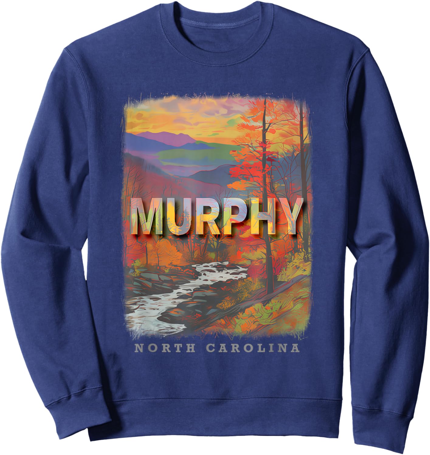 Murphy North Carolina NC Mountain Majesty SD916 Sweatshirt - Sweatshirt | Navy