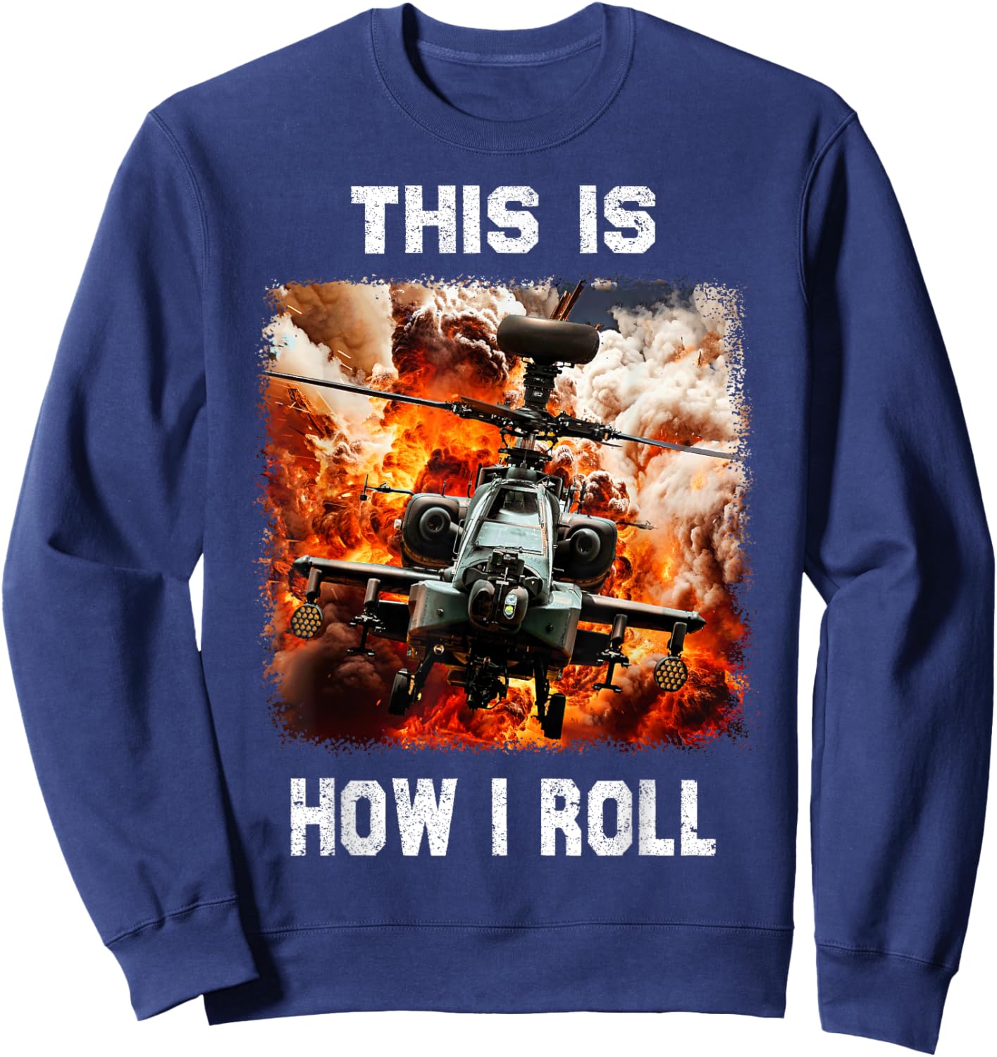 Cool idea Military Helicopter for Helicopters Lovers Sweatshirt - Sweatshirt | Navy