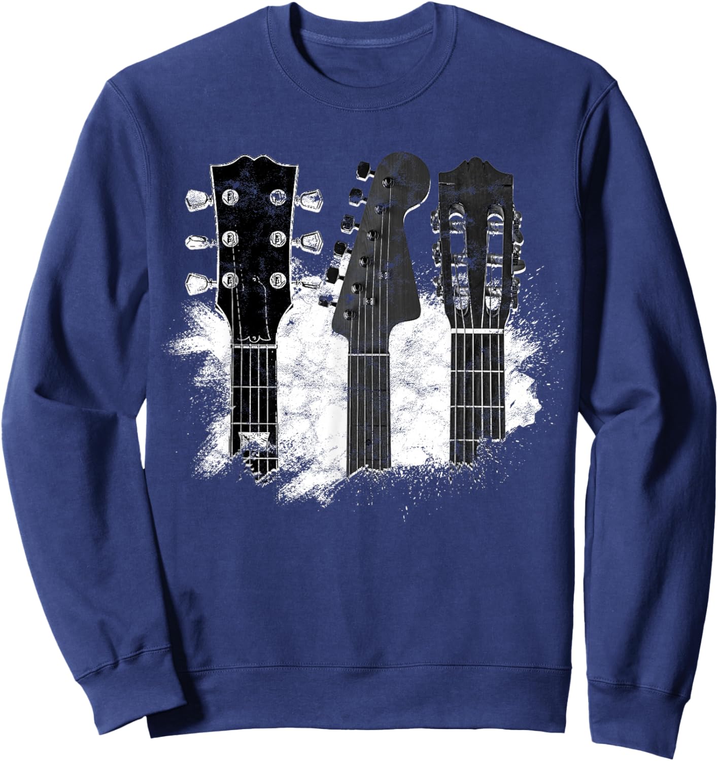 Guitar Player Gifts Rock n Roll Musician Festival Music Sweatshirt - Sweatshirt | Navy